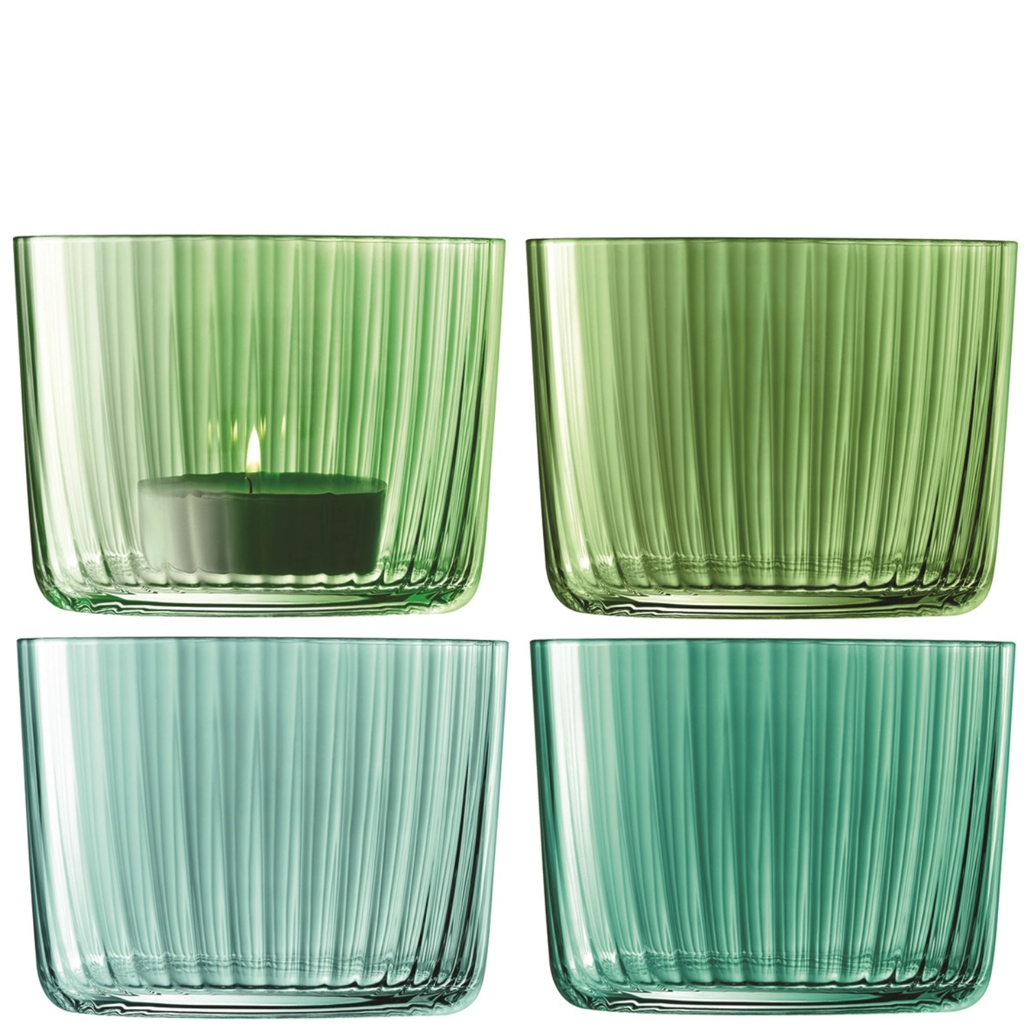 Bild von LSA - 4er Set Gems Teelichthalter H 6 cm jadegrün assort.