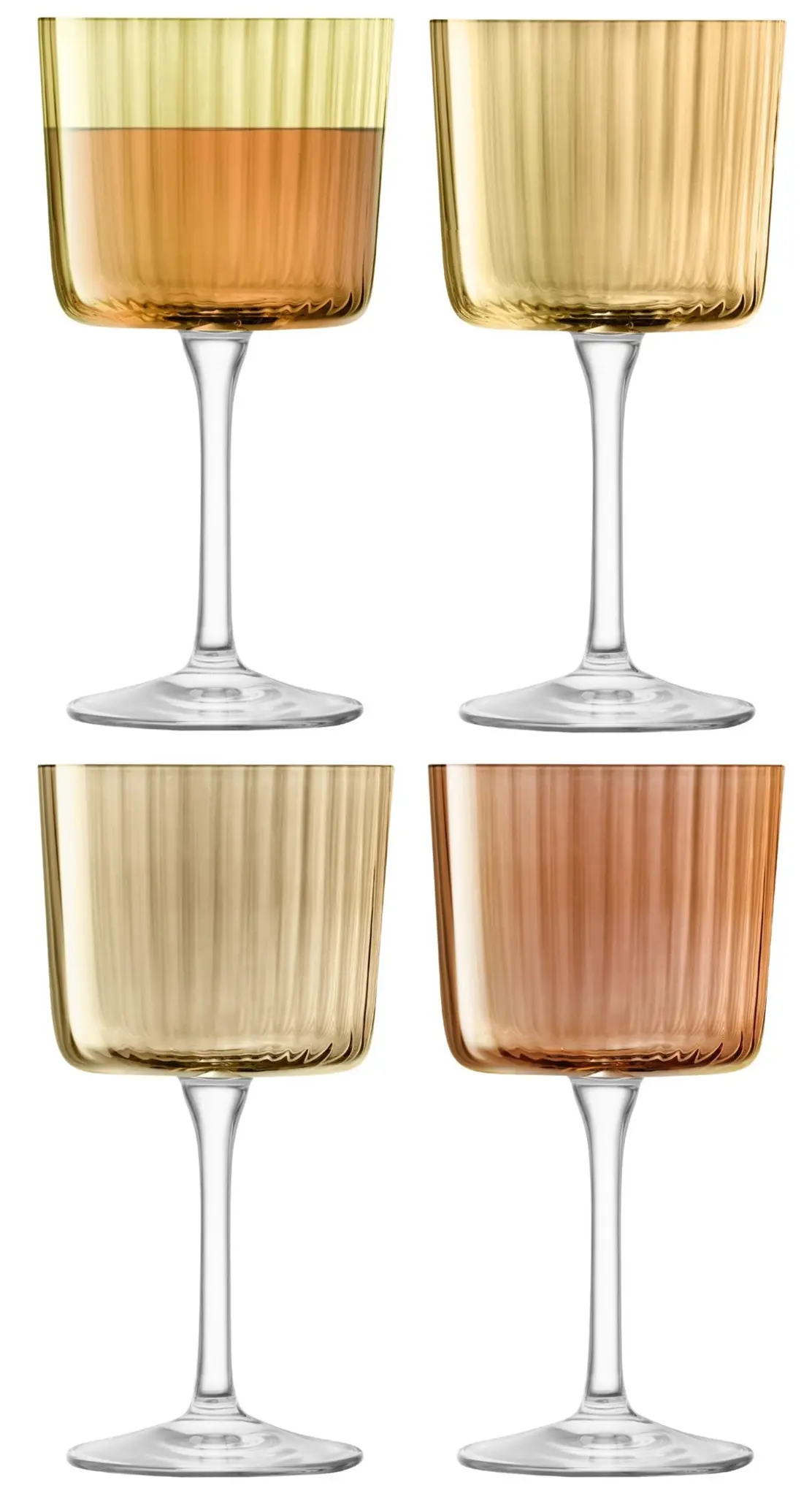 Bild von LSA - 4er Set Gems Weinglas 250 ml bernstein assort.
