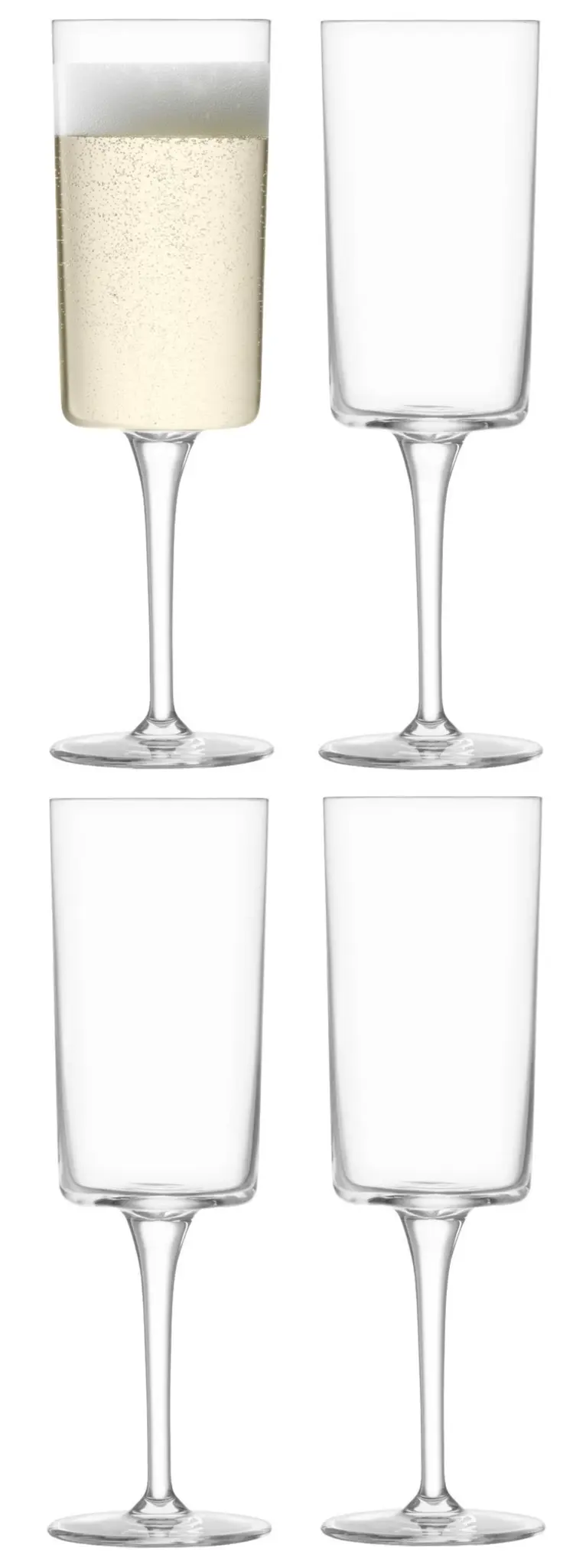 Bild von LSA - 4er Set Gio Champagnerglas 210 ml transparent