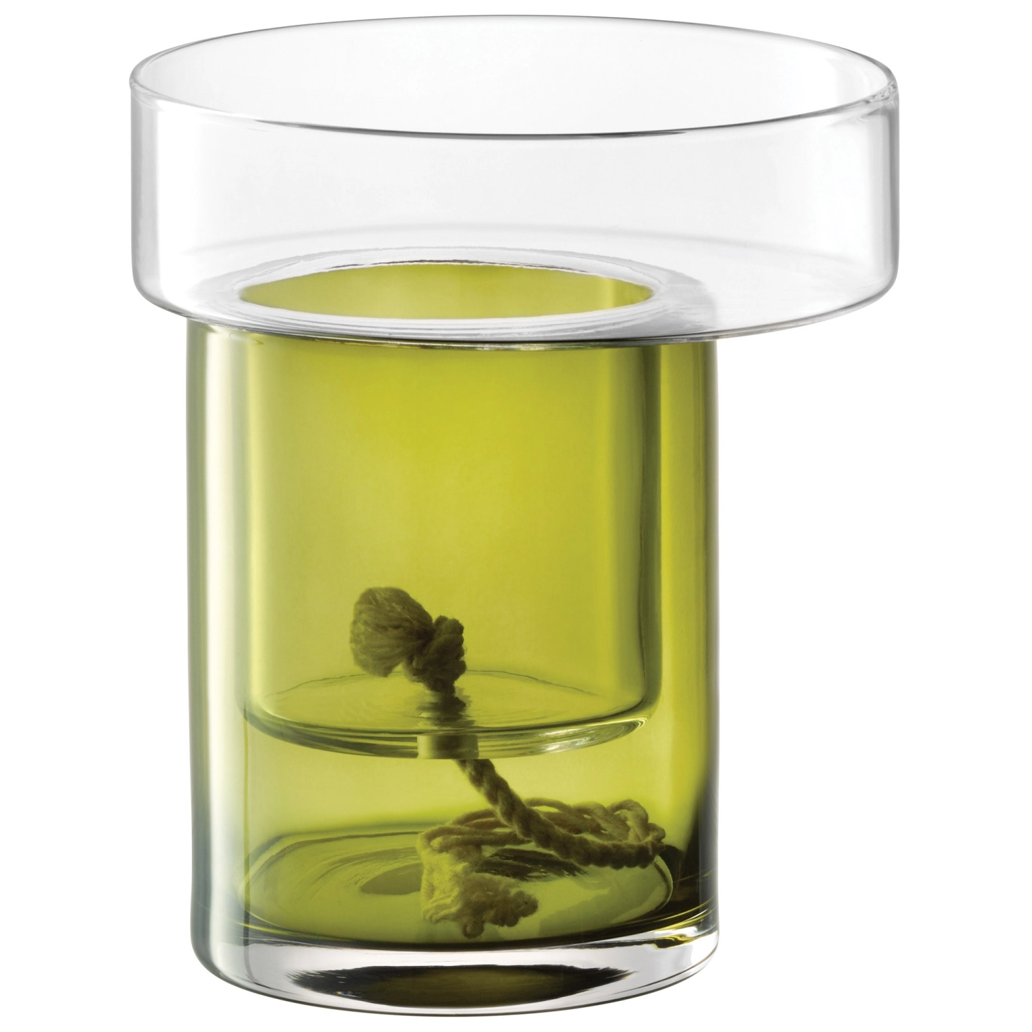 Immagine di LSA - Vaso per piante Balcony autoirrigante H 19 cm D 16 cm trasparente/oliva