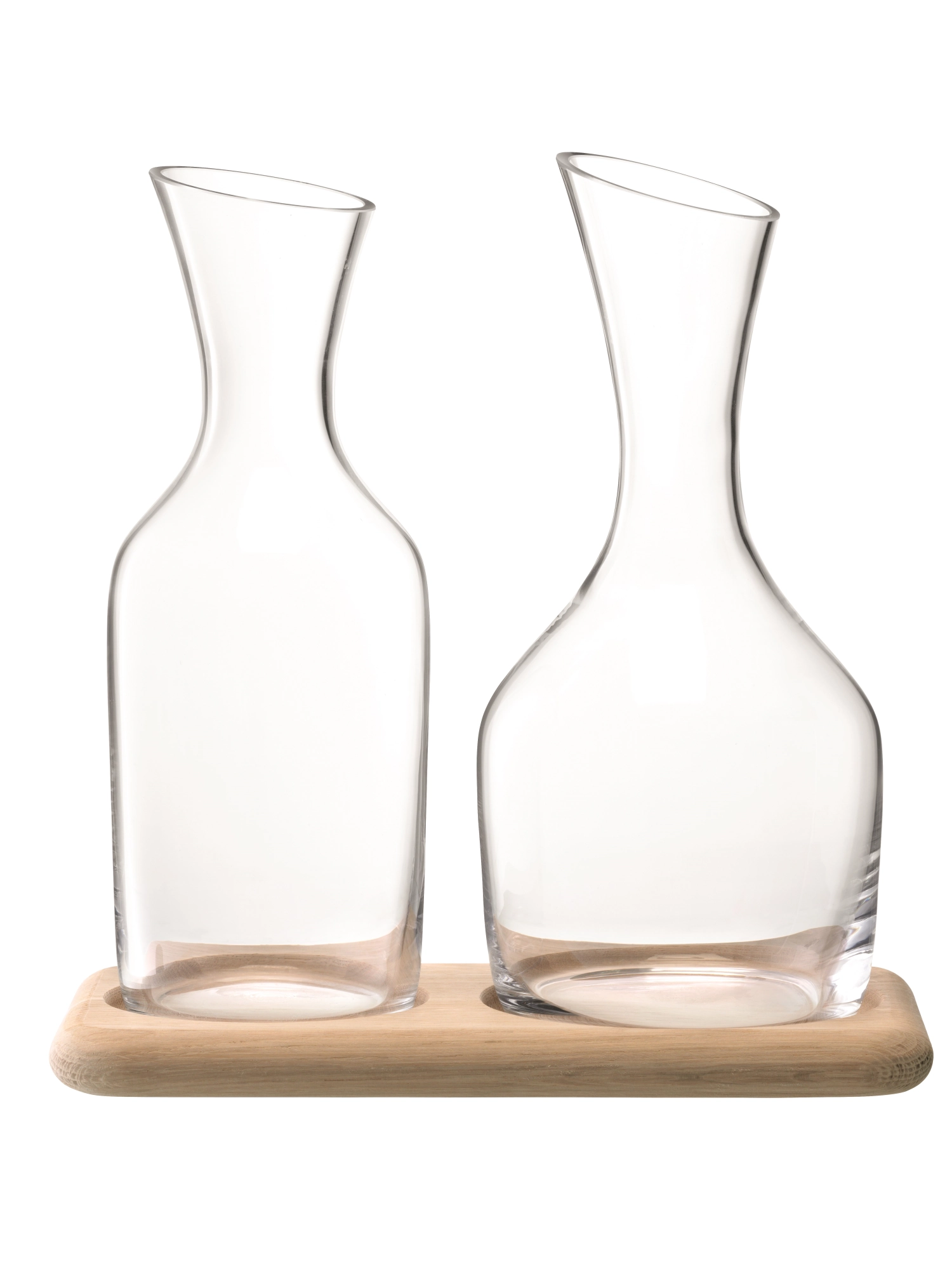 Immagine di LSA - Set di caraffe per vino e acqua con base in rovere