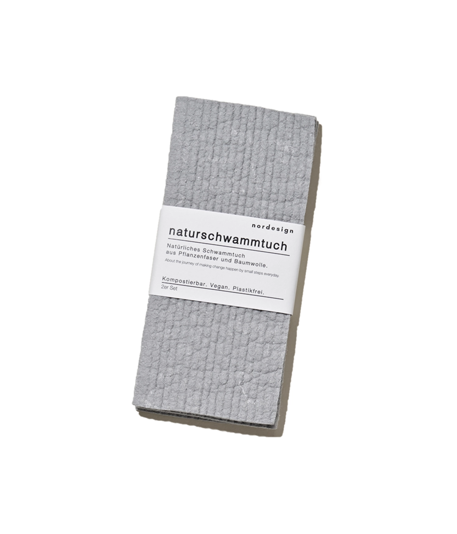 Immagine di Nordesign - 2er Set Dish Cloth Panno Spugna Naturale grigio 17 x 8 cm H 1 cm