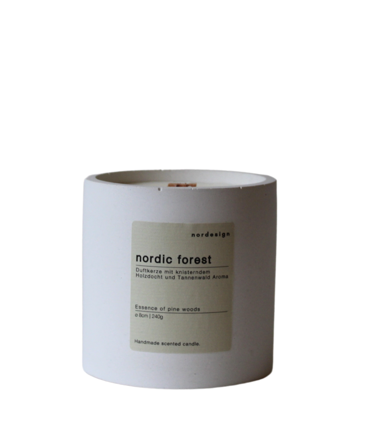 Image de Nordesign - Bougie parfumée avec mèche en bois Nordic Forest