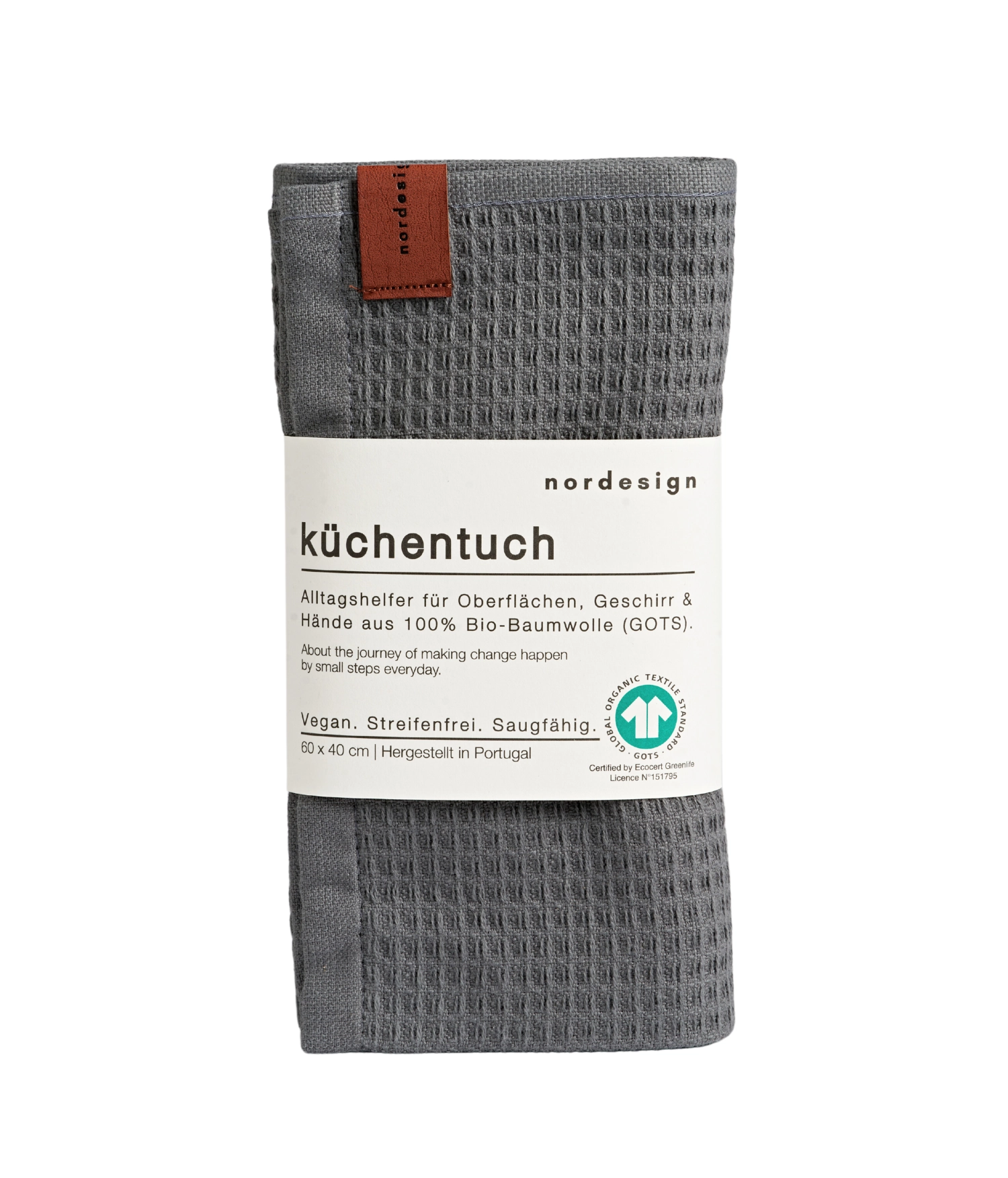 Bild von Nordesign - Küchentuch Oslo Grey dunkelgrau 50 x 50 cm