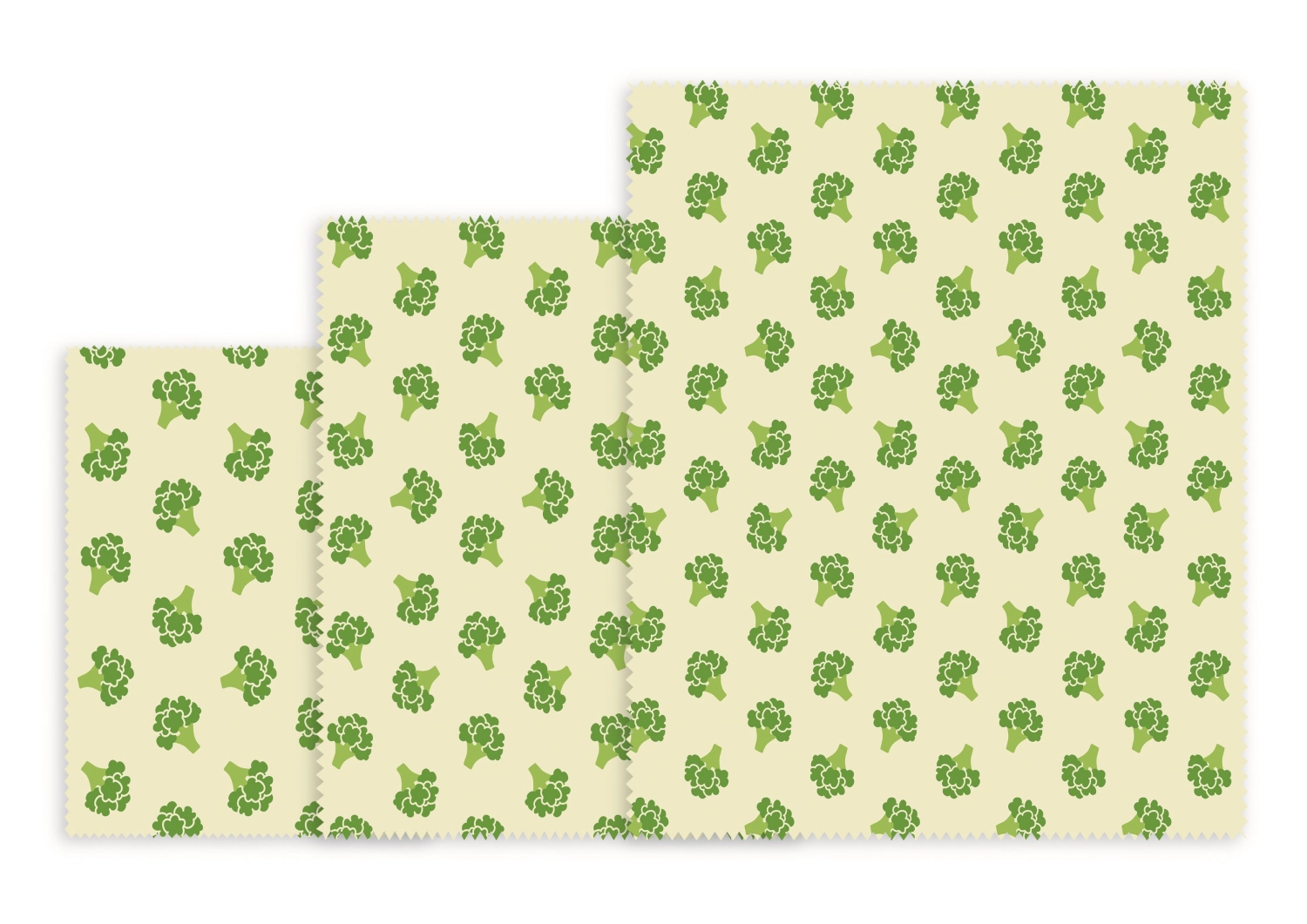 Picture of Nuts Innovations - 3er Set Beeswax Wrap Broccoli 18 x 20 25 x 28 33 x 35.5 cm