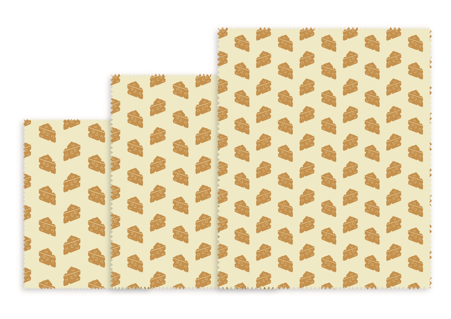 Picture of Nuts Innovations - 3er Set Beeswax Wrap Cheese 18 x 20 25 x 28 33 x 35.5 cm