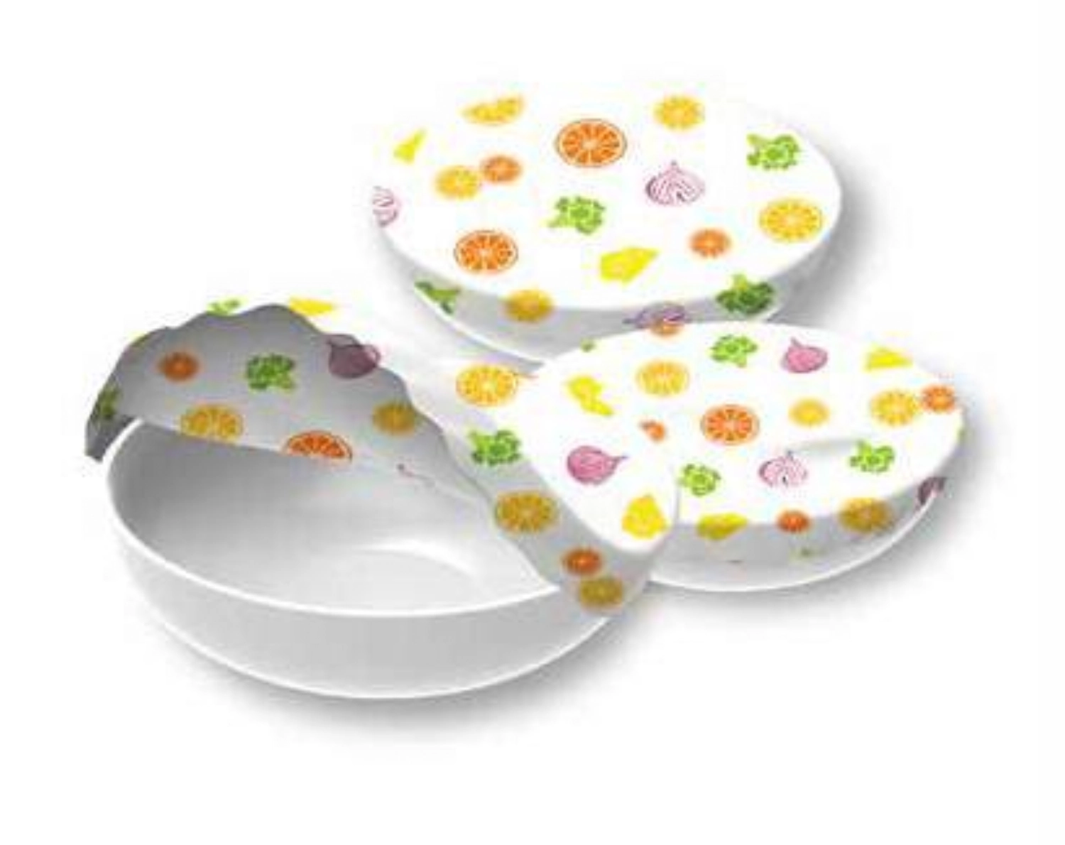 Image de Nuts Innovations - 3er Set Couvercles en Tissu Fruits et Légumes S M L