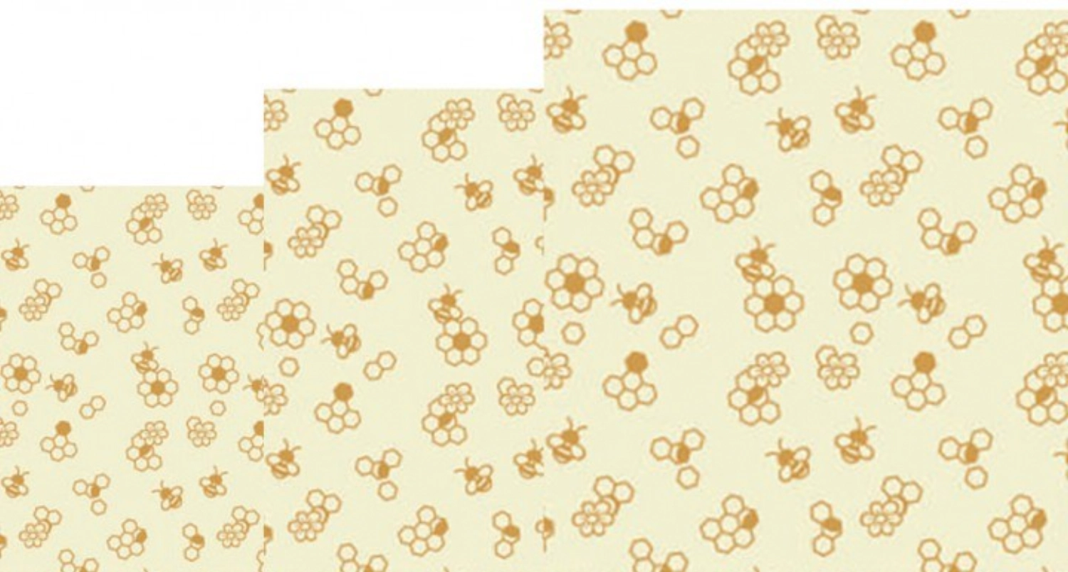 Picture of Nuts Innovations - Beeswax Wraps Bee 3er Set 18 x 20 25 x 28 33 x 35.5