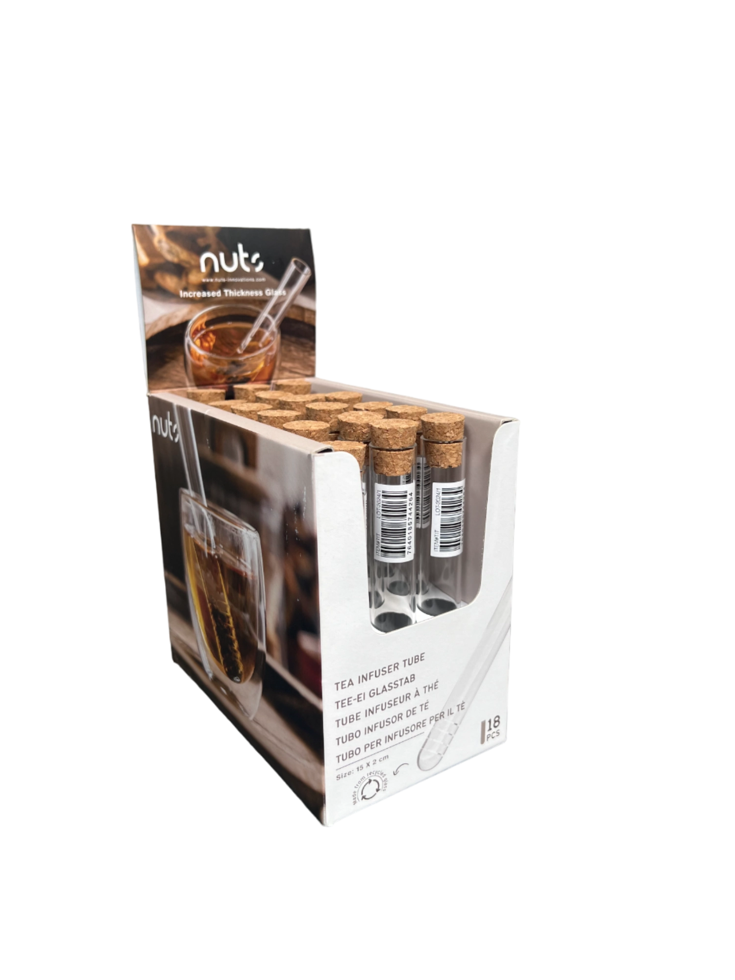 Bild von Nuts Innovations - Display 18 Stück Tee Infuser mit Kork Deckel