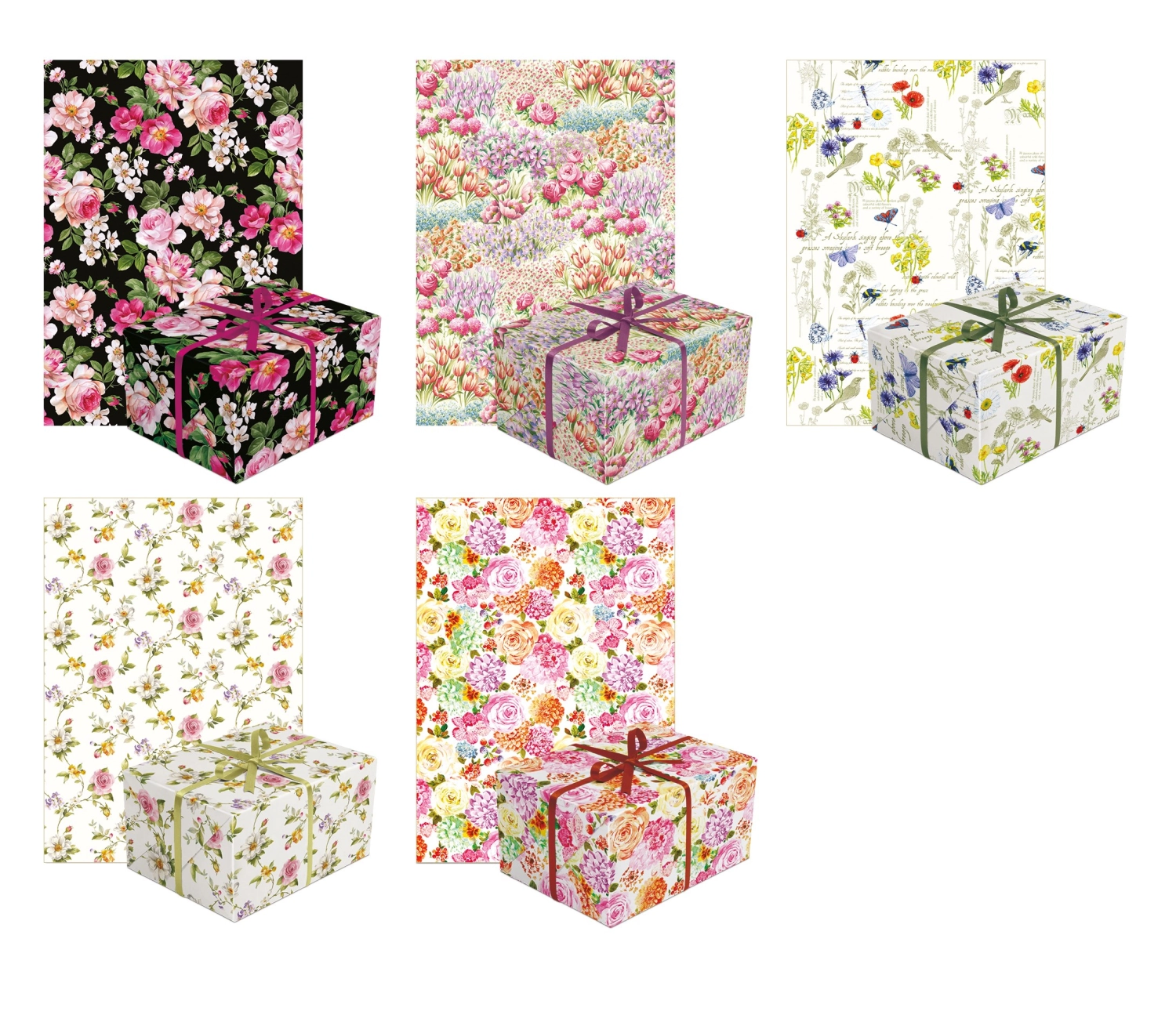 Image de PAW - 5 Sujets à 10 Rouleaux assortis Papier cadeau 70 x 200 cm
