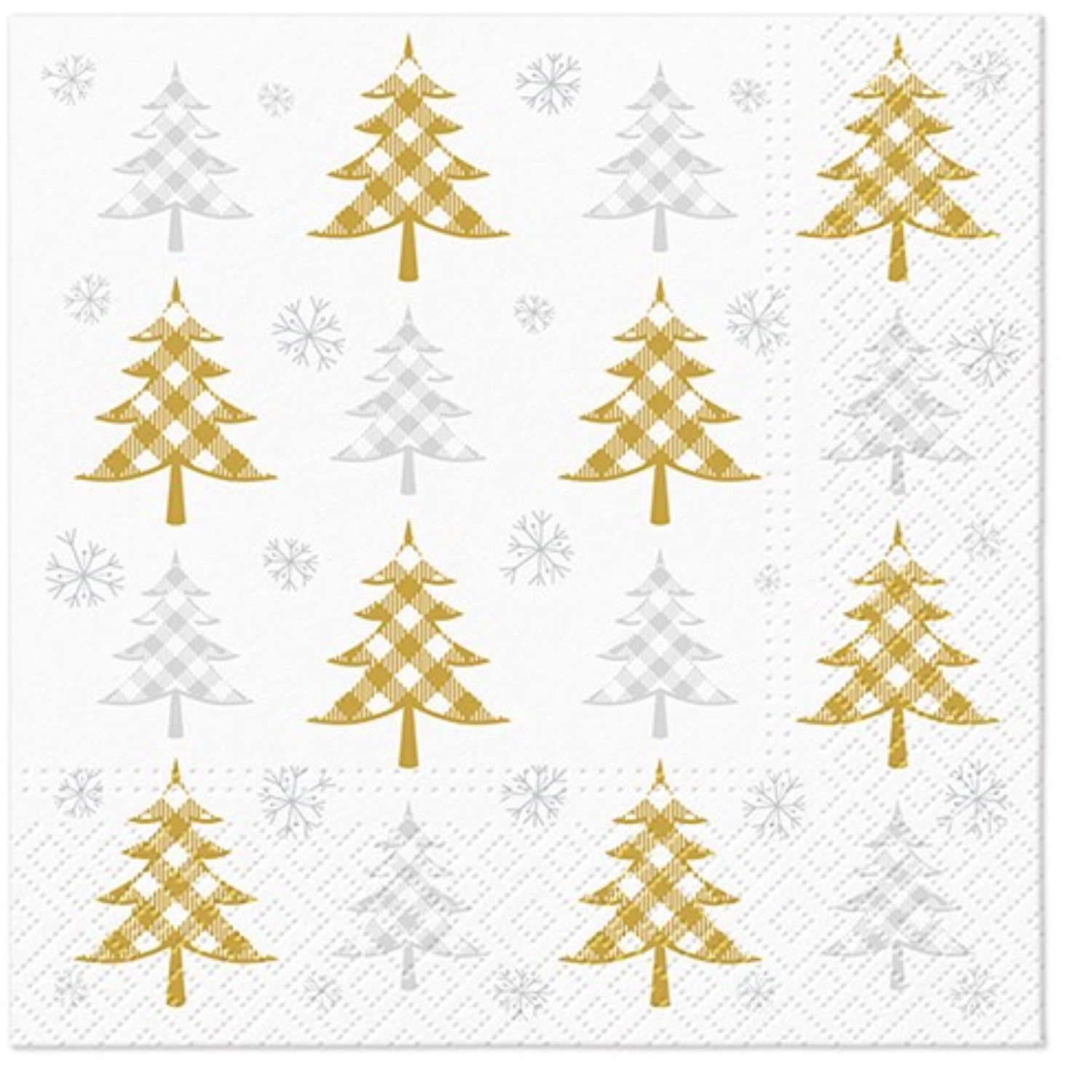 Image de PAW - Serviettes Lunch 20x Christmas Tree or & argent 33 x 33 cm