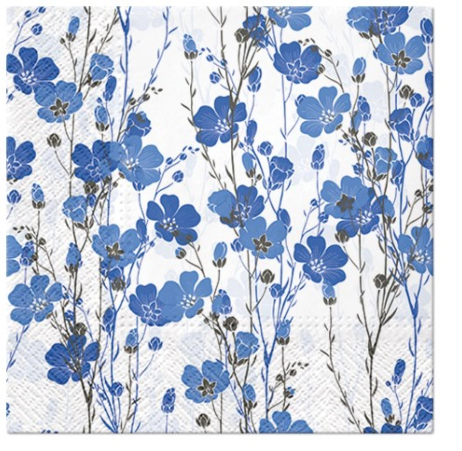 Image de PAW - Serviettes Lunch 20x Flax plants bleu 33 x 33 cm