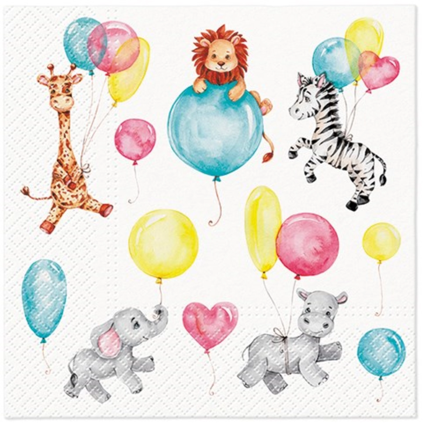 Bild von PAW - Servietten Lunch 20x Kids Fun Tiere 33 x 33 cm