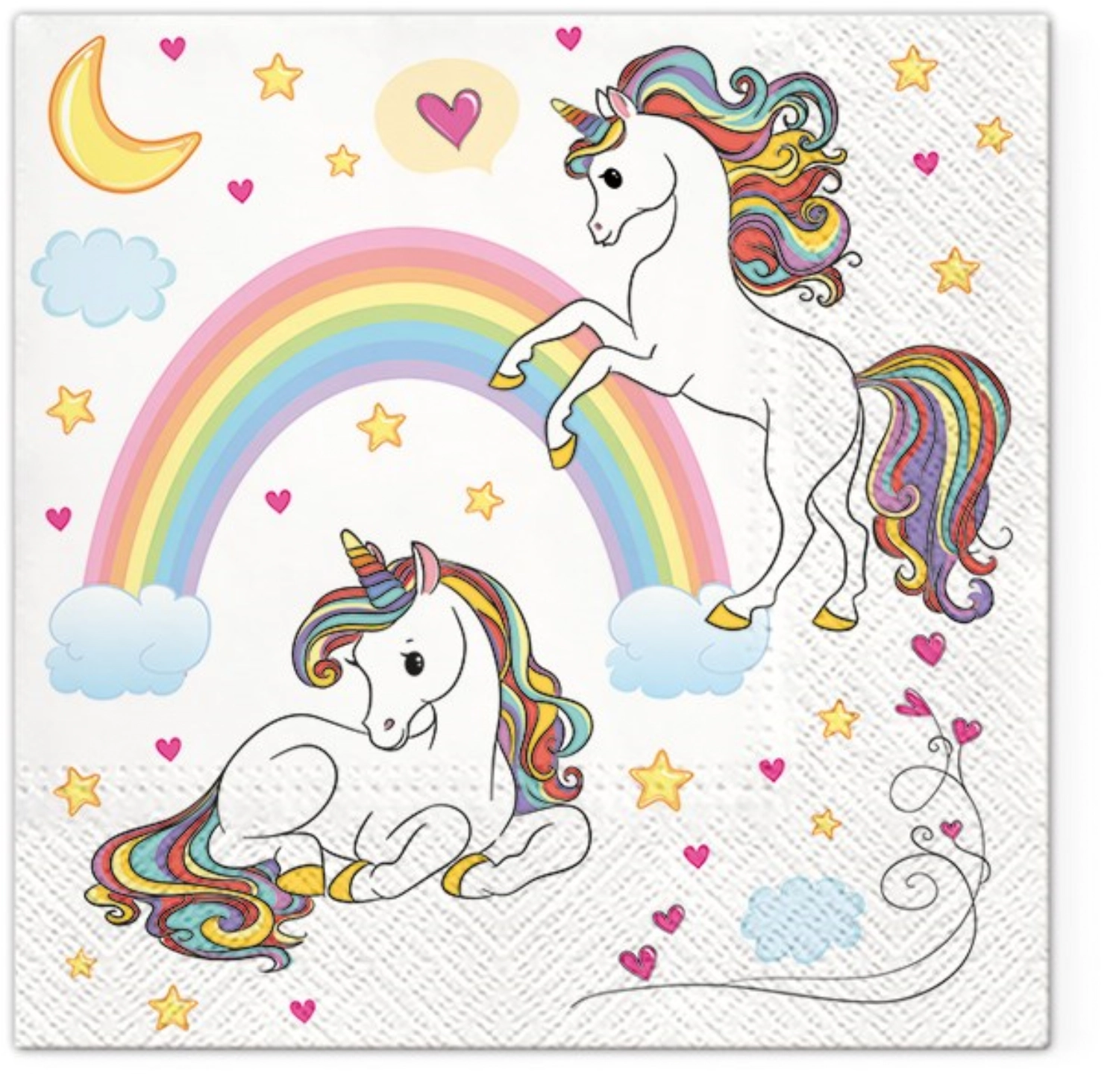 Image de PAW - Serviettes Lunch 20x Rainbow Party 33 x 33 cm