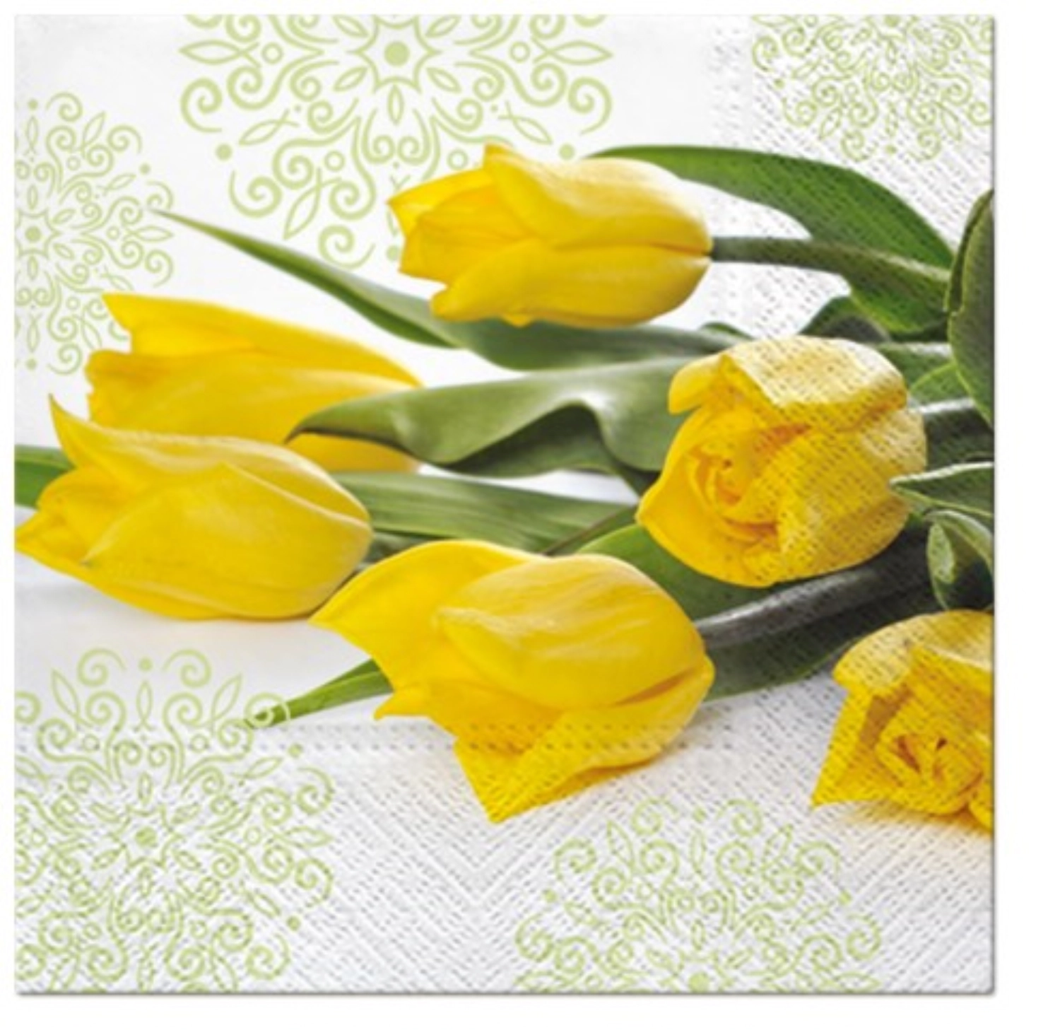 Bild von PAW - Servietten Lunch 20x Tulpen gelb 33 x 33 cm