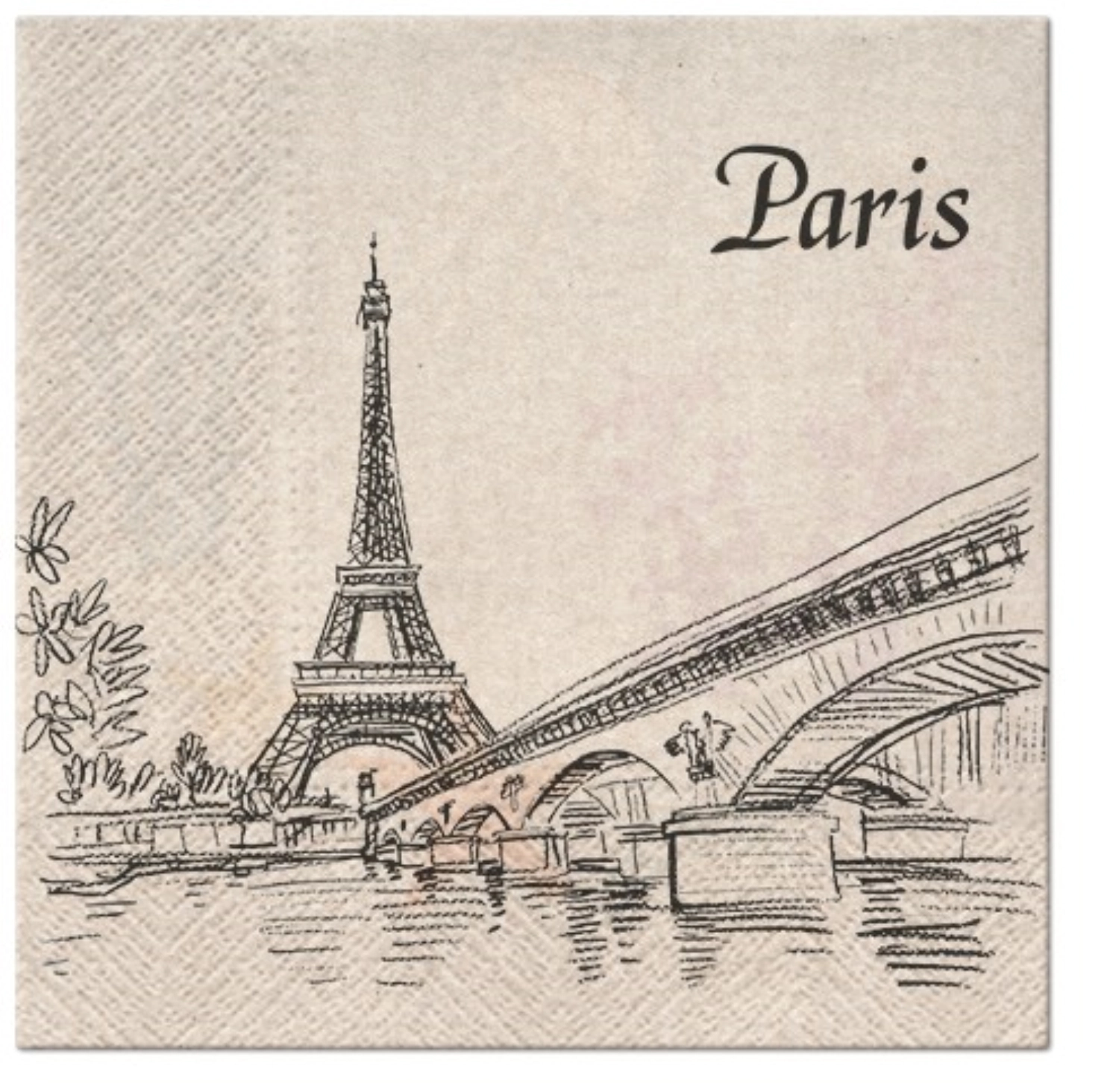 Bild von PAW - Servietten Lunch 20x We care Paris City 33 x 33 cm