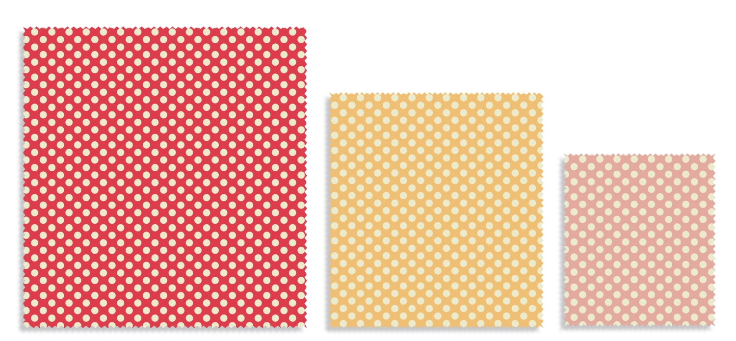 Image de Pebbly - 3er Set de films alimentaires en cire d'abeille S-M-L