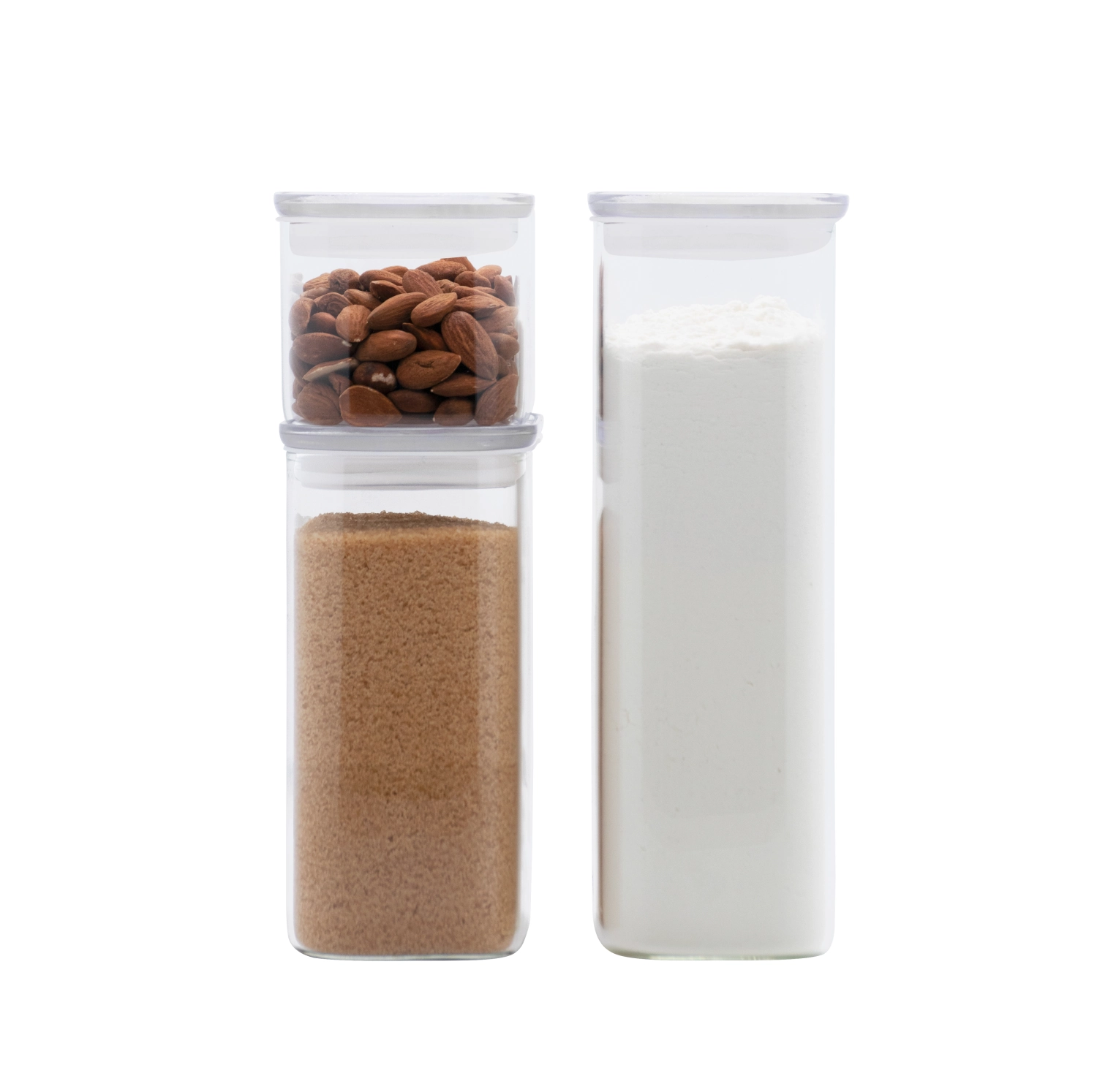 Immagine di Pebbly - [[I]]l set di barattoli con coperchio in vetro 0.47L 1.2L 1.8L
