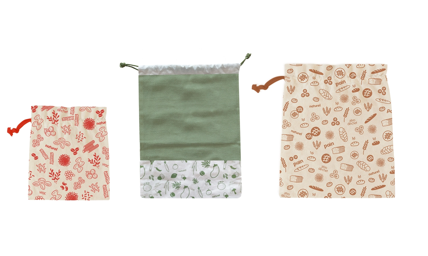 Picture of Pebbly - 3er Set Fabric Bag 25 x 30 cm 30 x 40 cm 40 x 34 cm