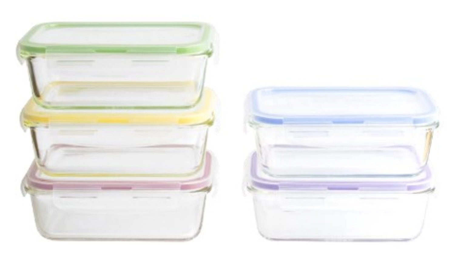 Picture of Pebbly - 5er Set Storage Jar with Plastic Lid 850 ml