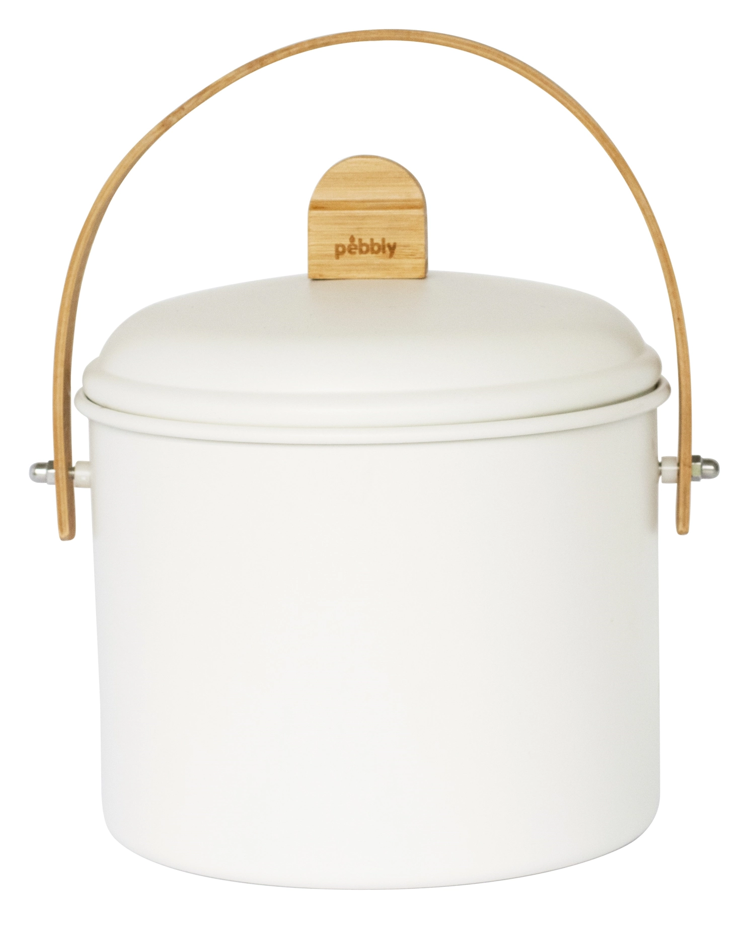 Bild von Pebbly - Kompostbehälter 3.5 l Metall u. Bambus mit Kohlefilter