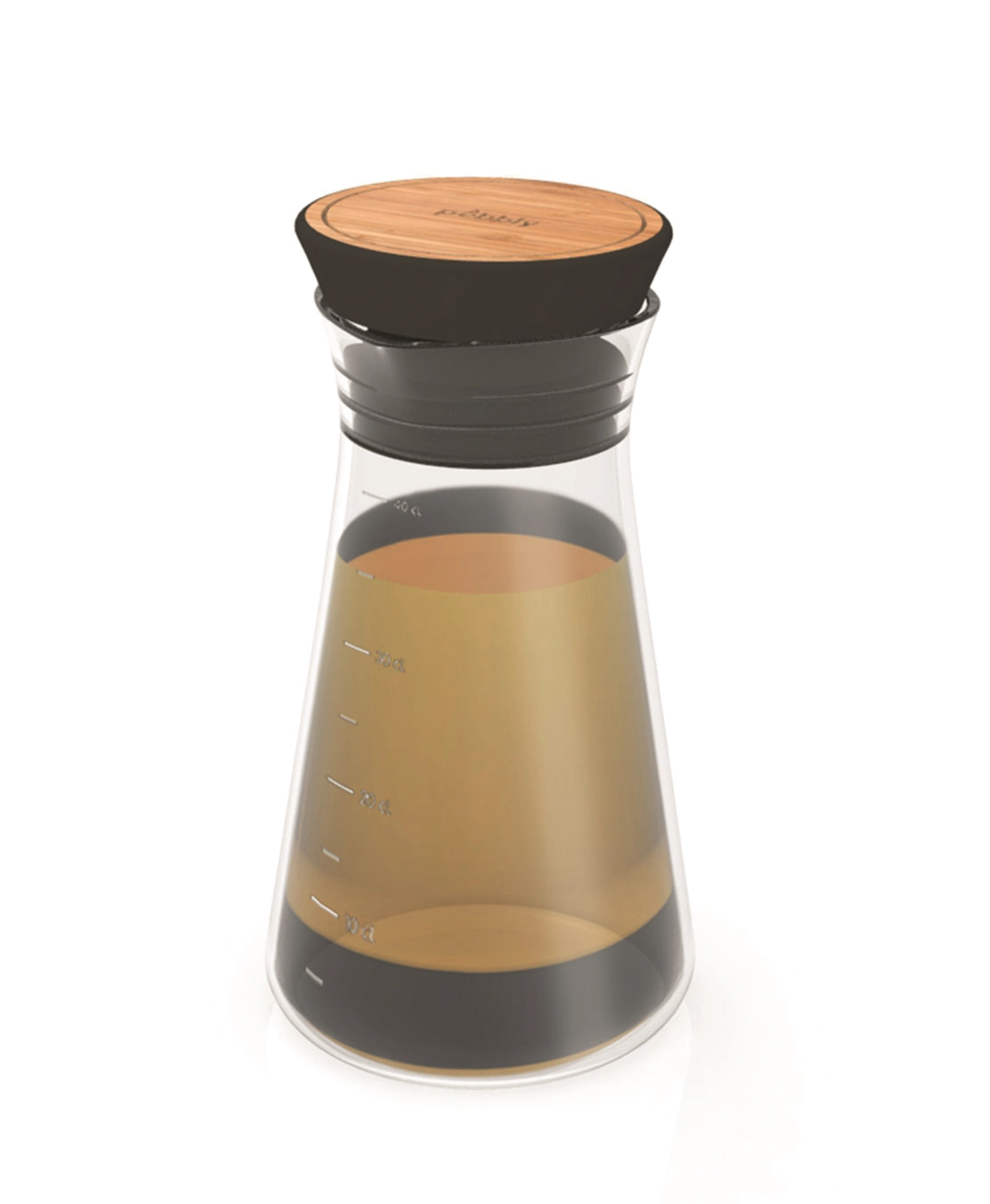 Bild von Pebbly - Salat Shaker Glas 45 cl schwarz