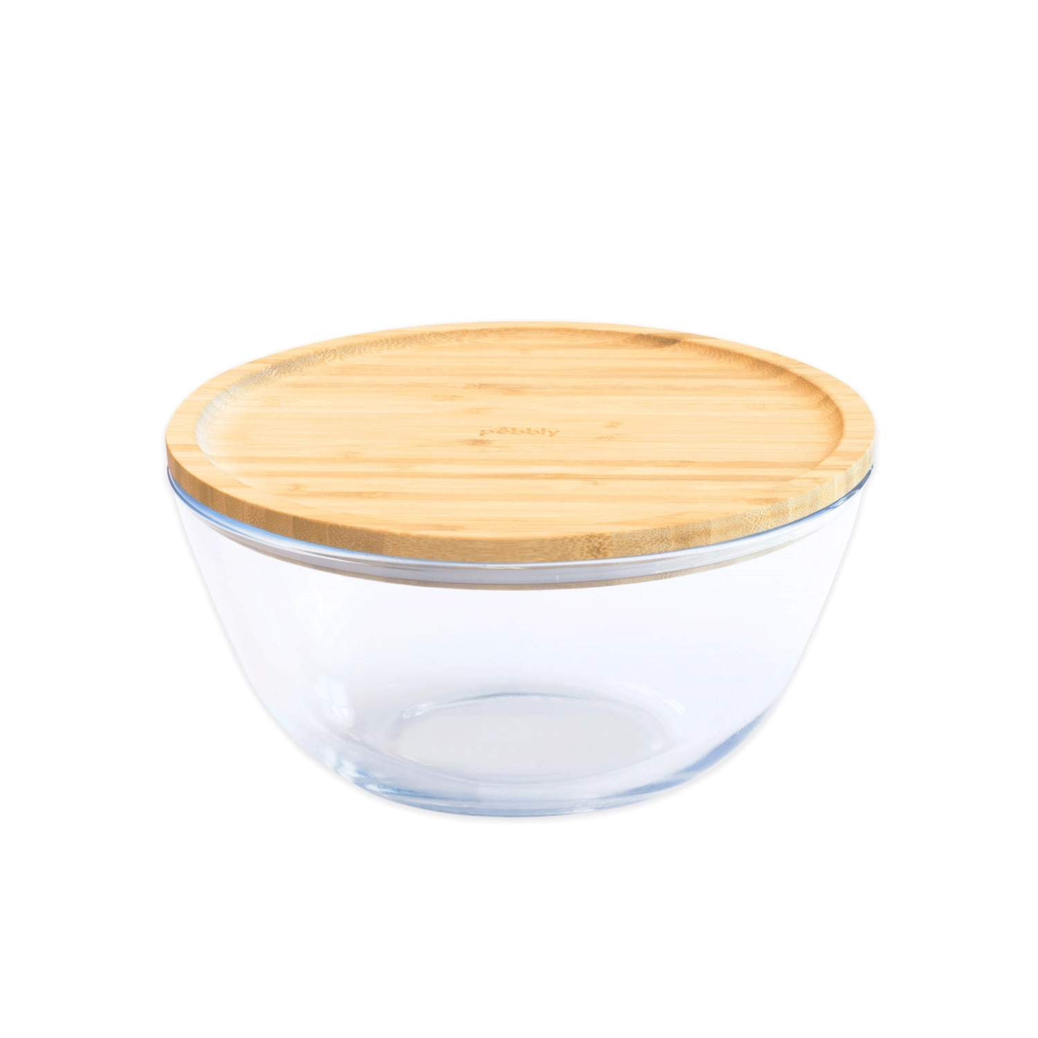Picture of Pebbly - Storage Jar with Bamboo Lid 2.6 l D 23 H 11.06 cm Round