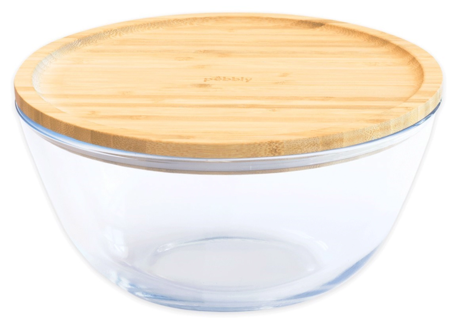 Picture of Pebbly - Storage Jar with Bamboo Lid 1.6 l D 19 H 9.6 cm Round