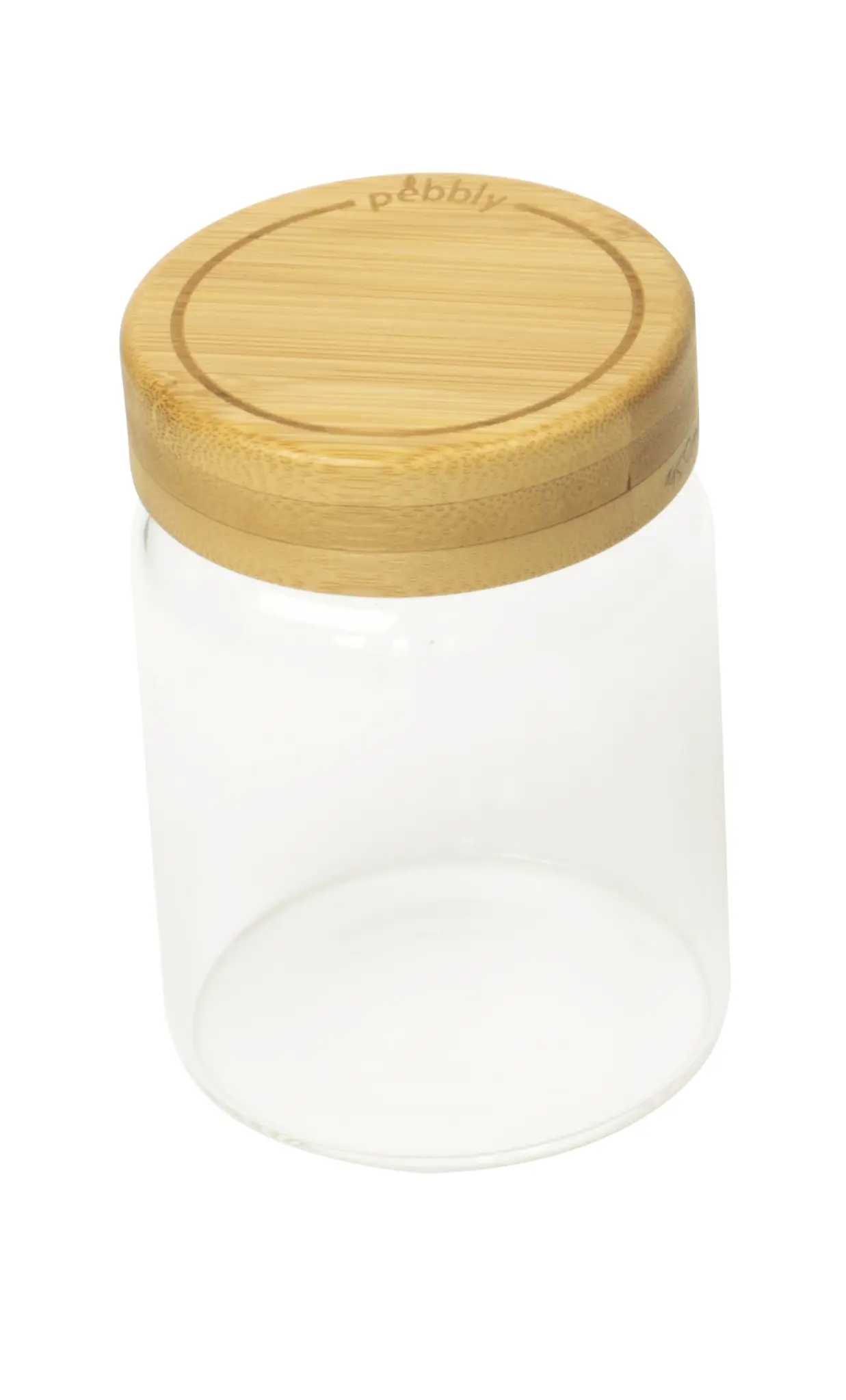 Immagine di Pebbly - Barattolo di vetro con coperchio in bambù 450 ml