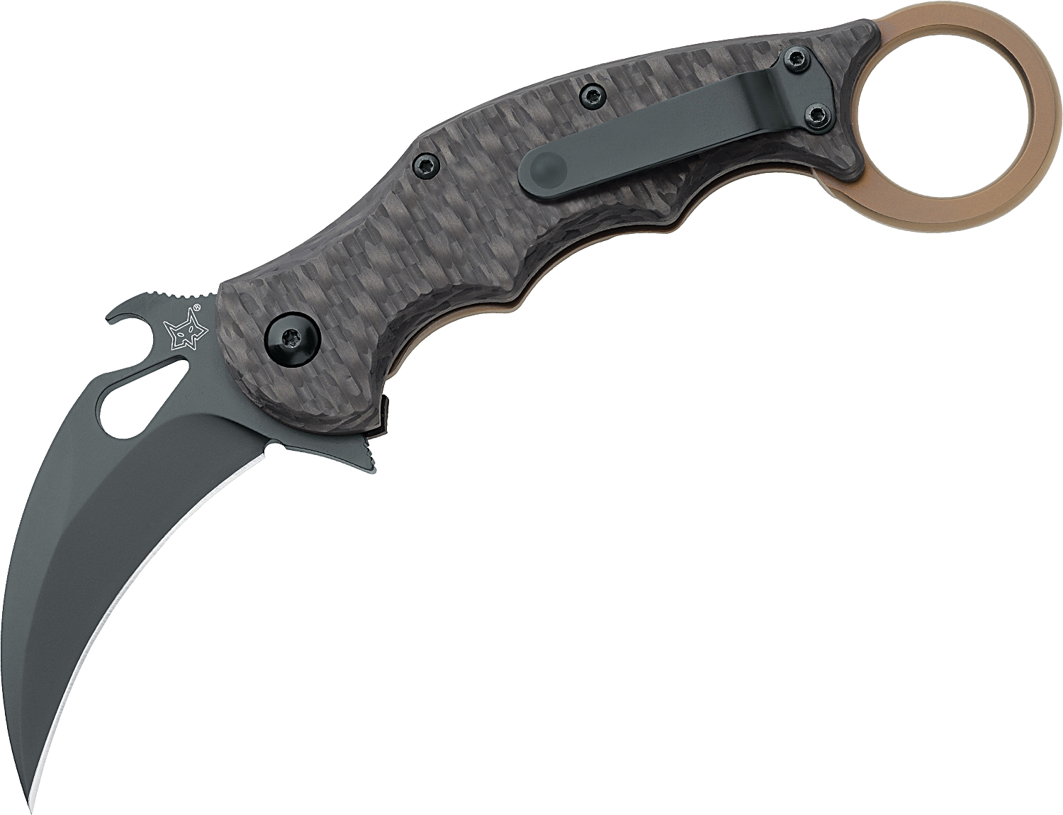 Image de Fox Knives - 599 Karambit Fibre de Carbone Noir