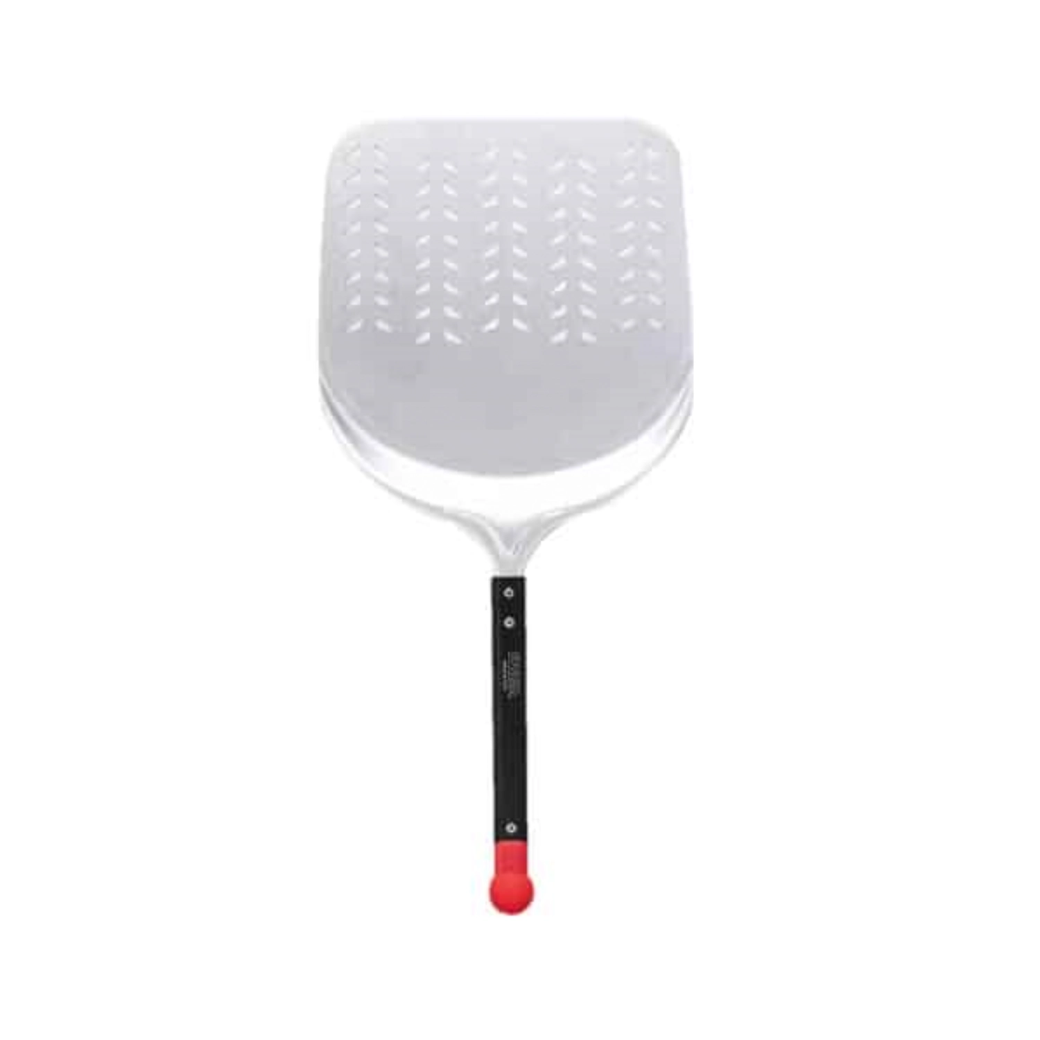 Bild von Piazza - Pizzaschieber Alu rechteck. perfor. 33 cm kurzer Griff L 63 cm