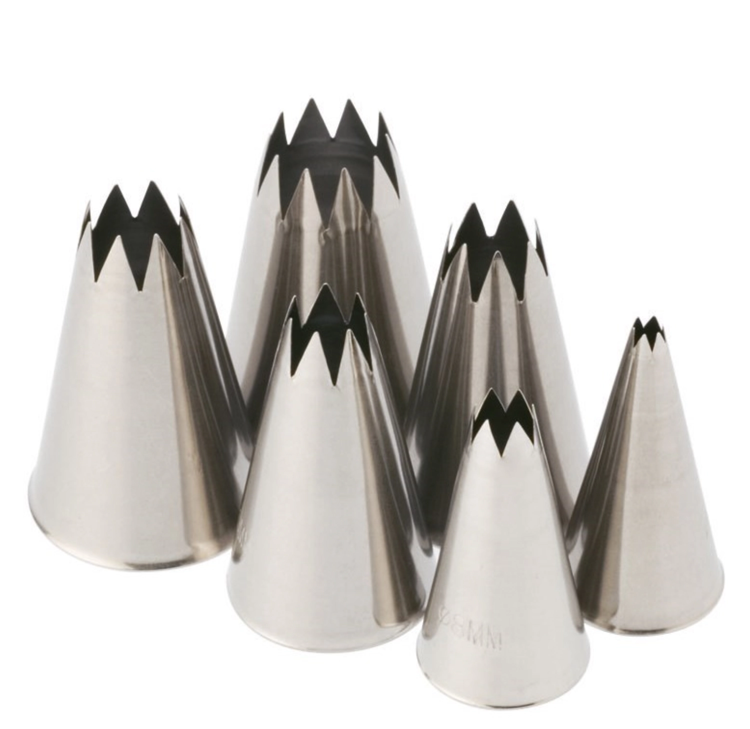 Bild von Piazza - Tüllensatz Stern 6-tlg. 0.4 cm 0.8 cm 1 cm 1.2 cm 1.4 cm u. 1.8 cm