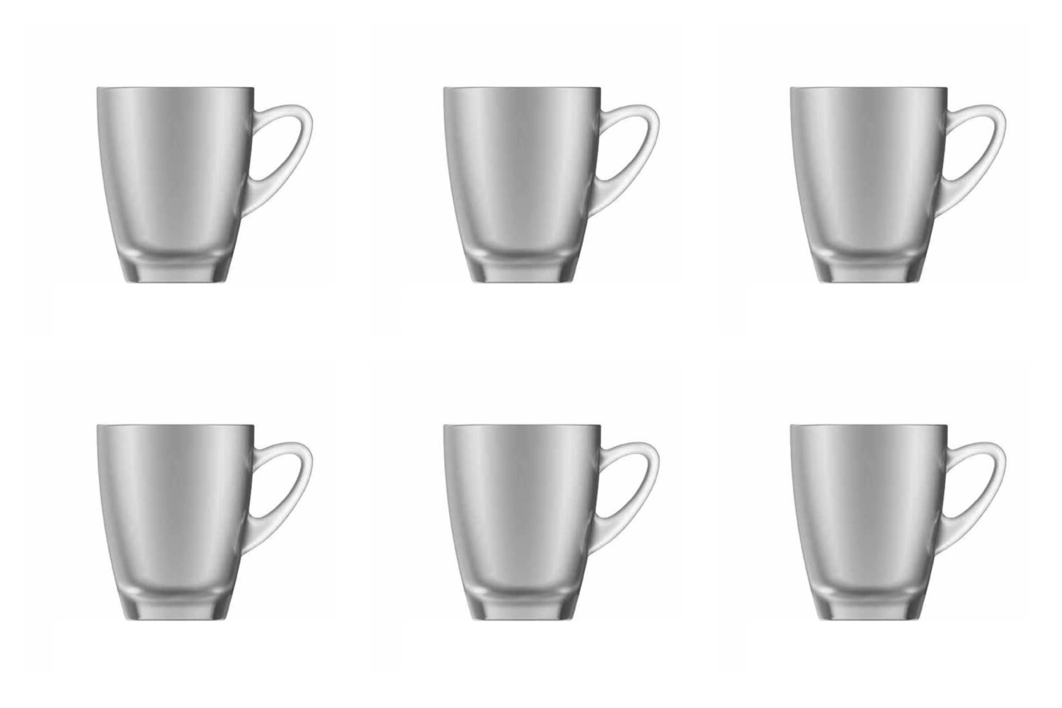 Image de Rastal - 6er Set Kenia Verre Tasse à anse large satiné 31 cl