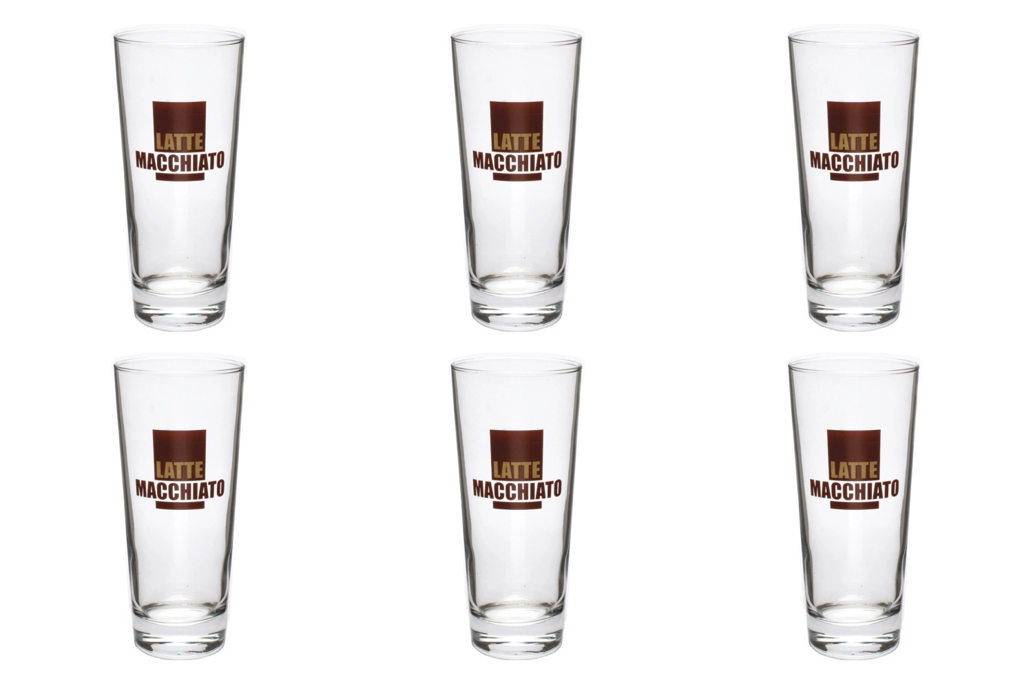 Image de Rastal - 6er Set Latte Macchiato Frankonia 33 cl Décor marron 15.2 cm