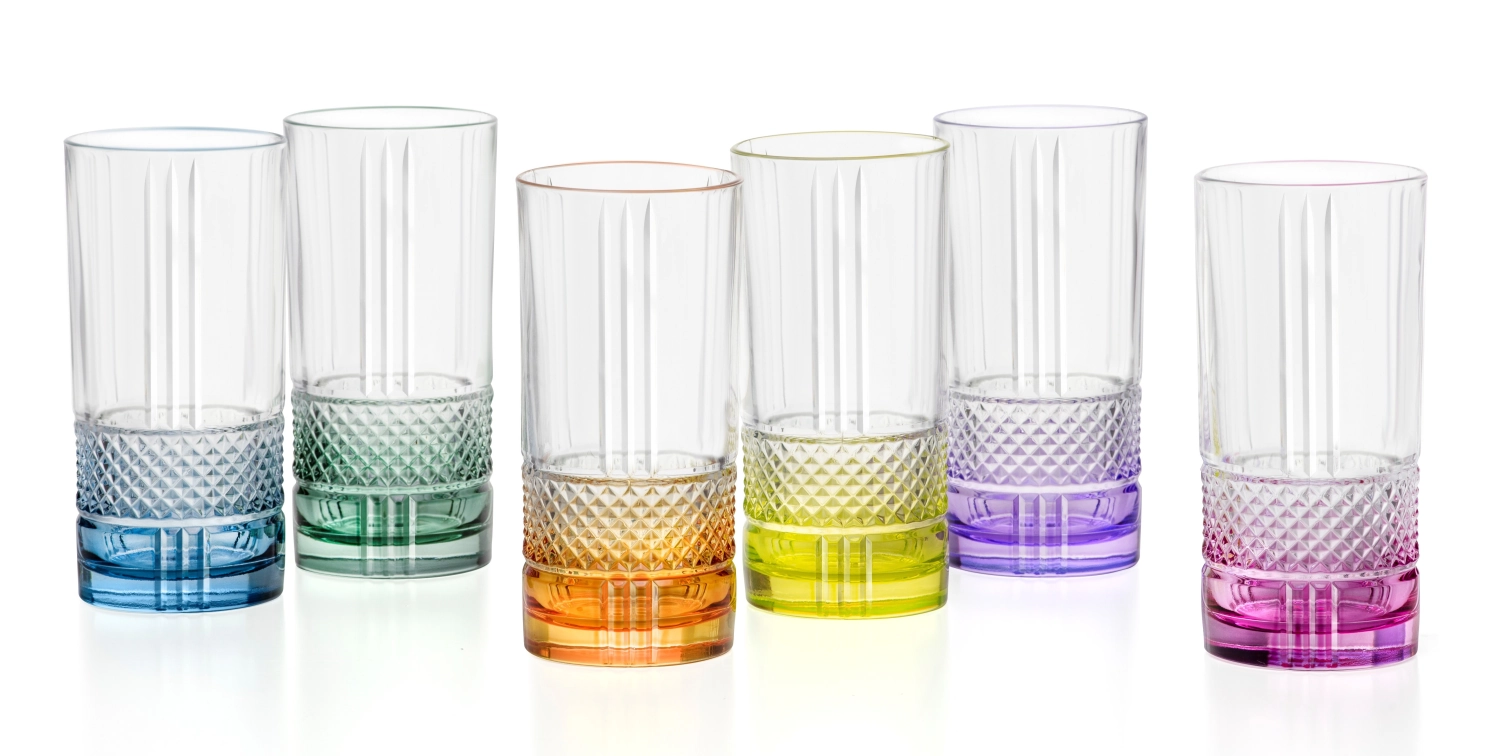 Bild von RCR - 6er Set Brillante Color Hb Becher Ø 7 H 15 cm 37 cl