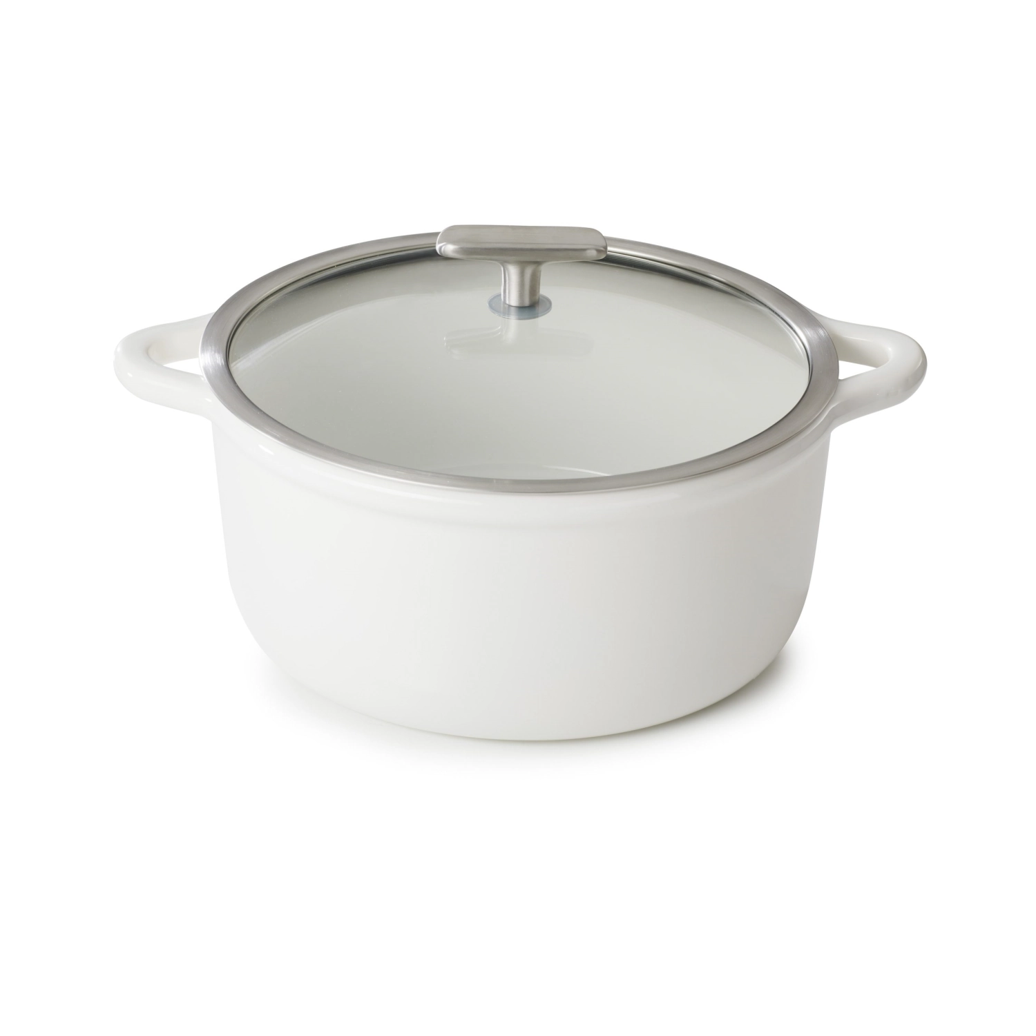 Picture of Revol - Bombance Induction Casserole D 26 cm alab. white Glass Lid