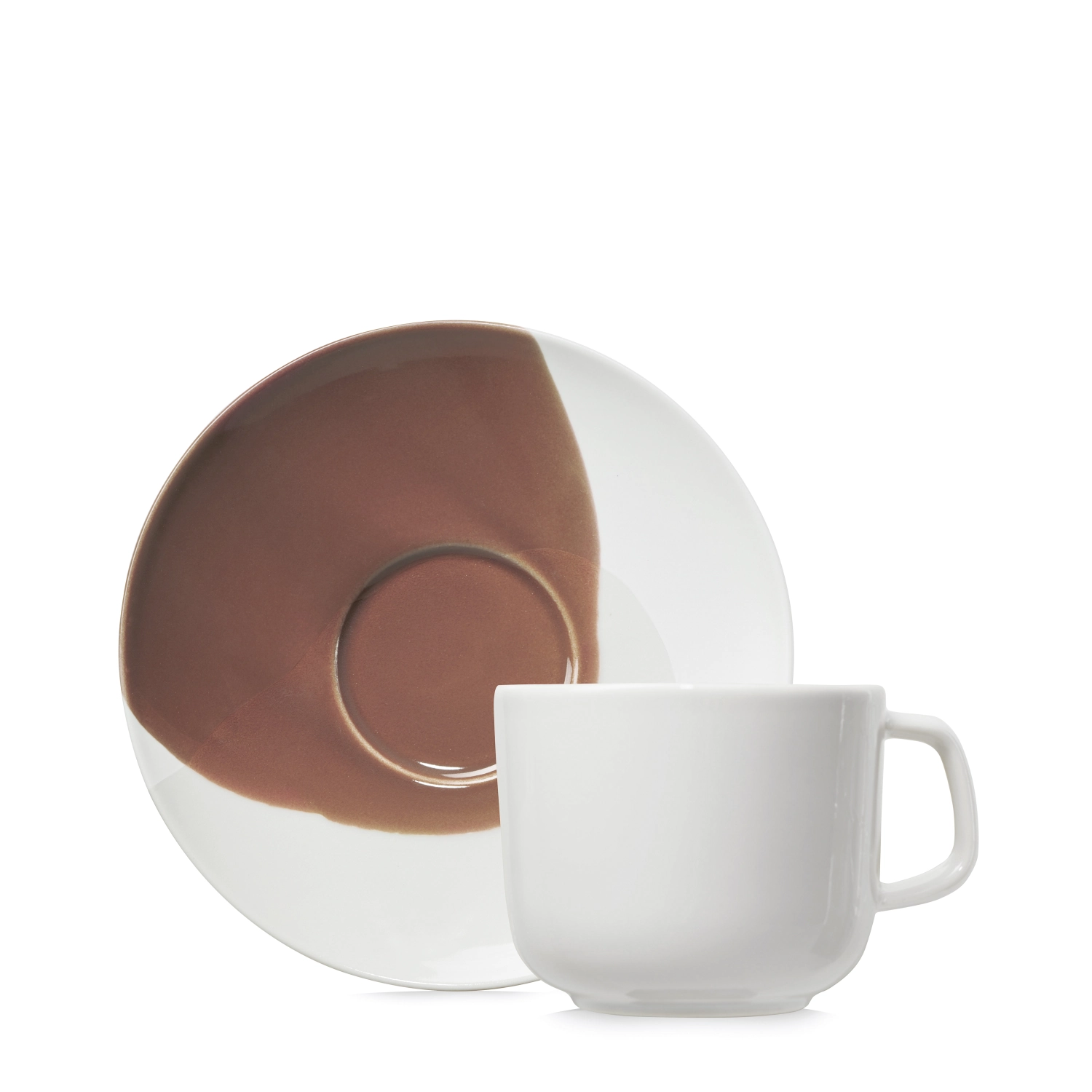 Bild von Revol - Confluence Espressotasse m. Untert. 8 cl cognac alab. weiss