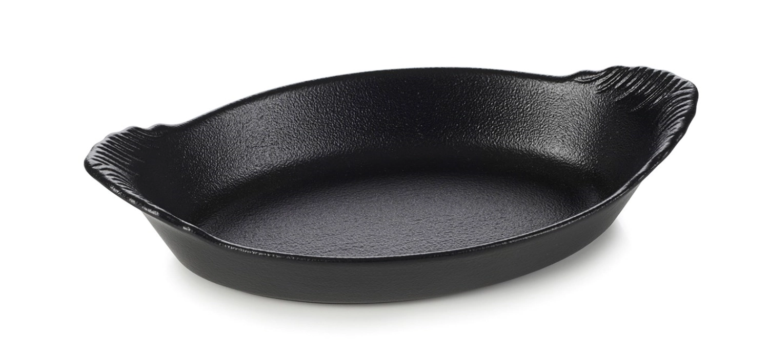 Bild von Revol - Gratinschüssel oval mit Griffen 20 x 11 x 4 cm gusseisen-optik