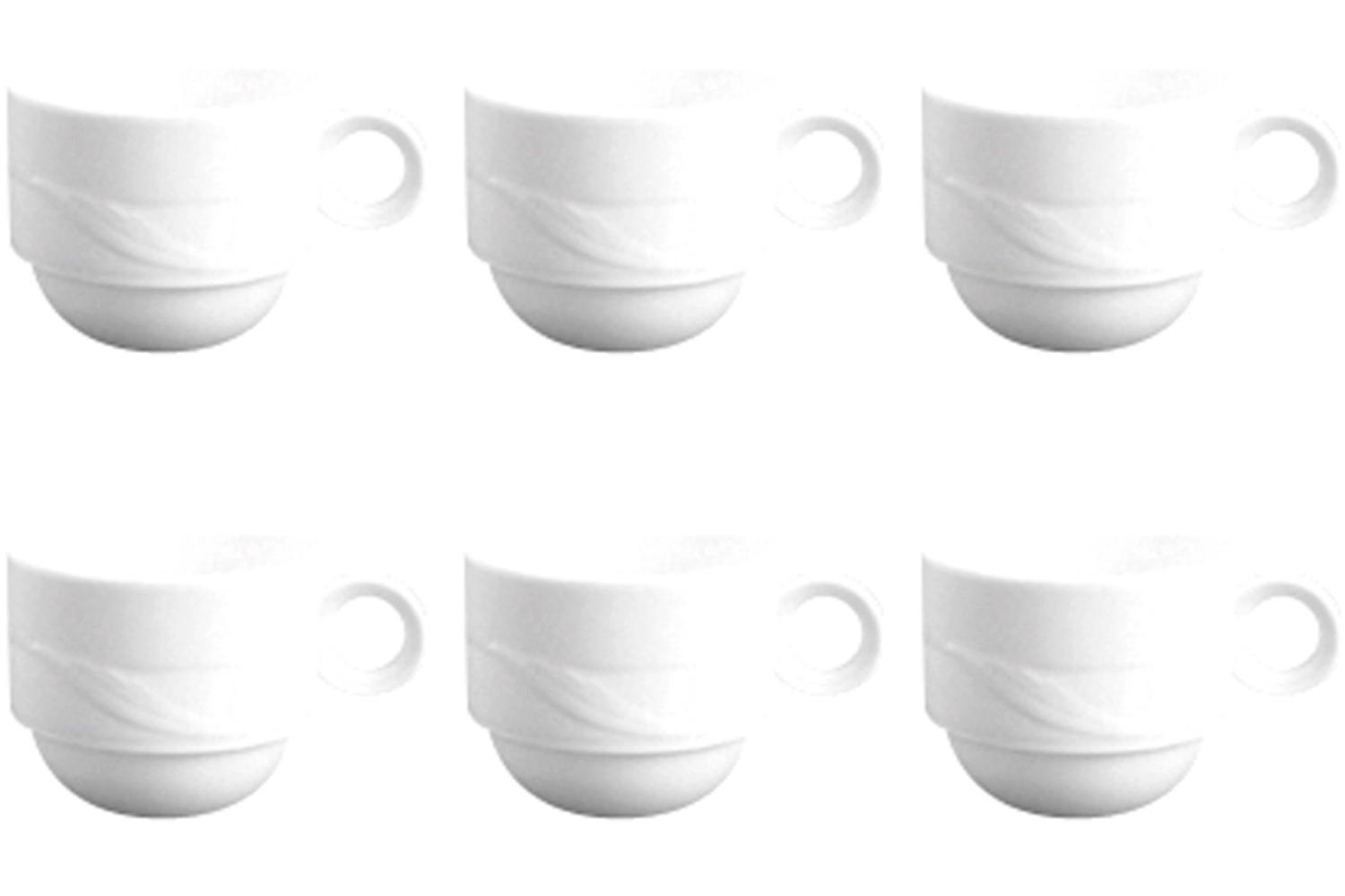 Bild von Royal Porcelain - 6er Set Maxa Dura 83 Kaffee Obertasse stapelbar 0.2 lt Aligro
