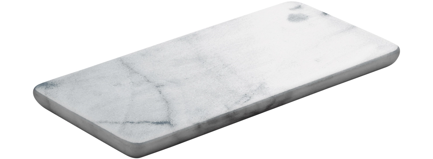 Bild von Schönwald - Playground Marmorplatte eckig weiss 18 x 9 cm H 1.1 cm