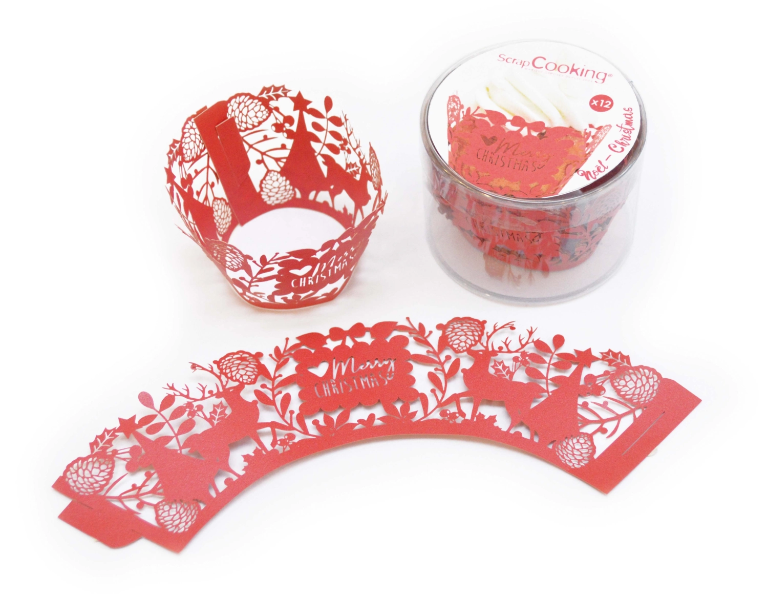 Bild von Scrap Cooking - 12 Stk. Cupcake-Wrappers Weihnachten