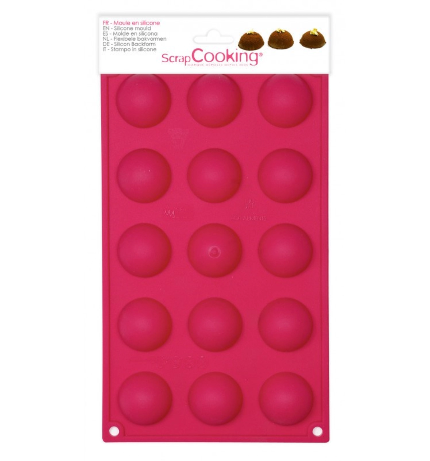 Bild von Scrap Cooking - 15er Silikonbackform Halbkugeln