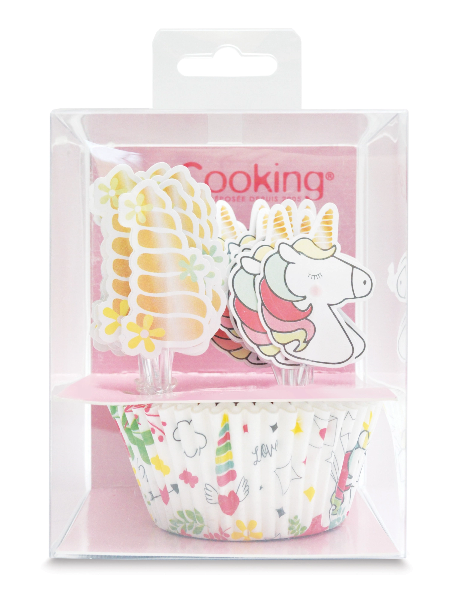 Bild von Scrap Cooking - 24 Muffinförmchen u. 24 cake toppers Einhorn