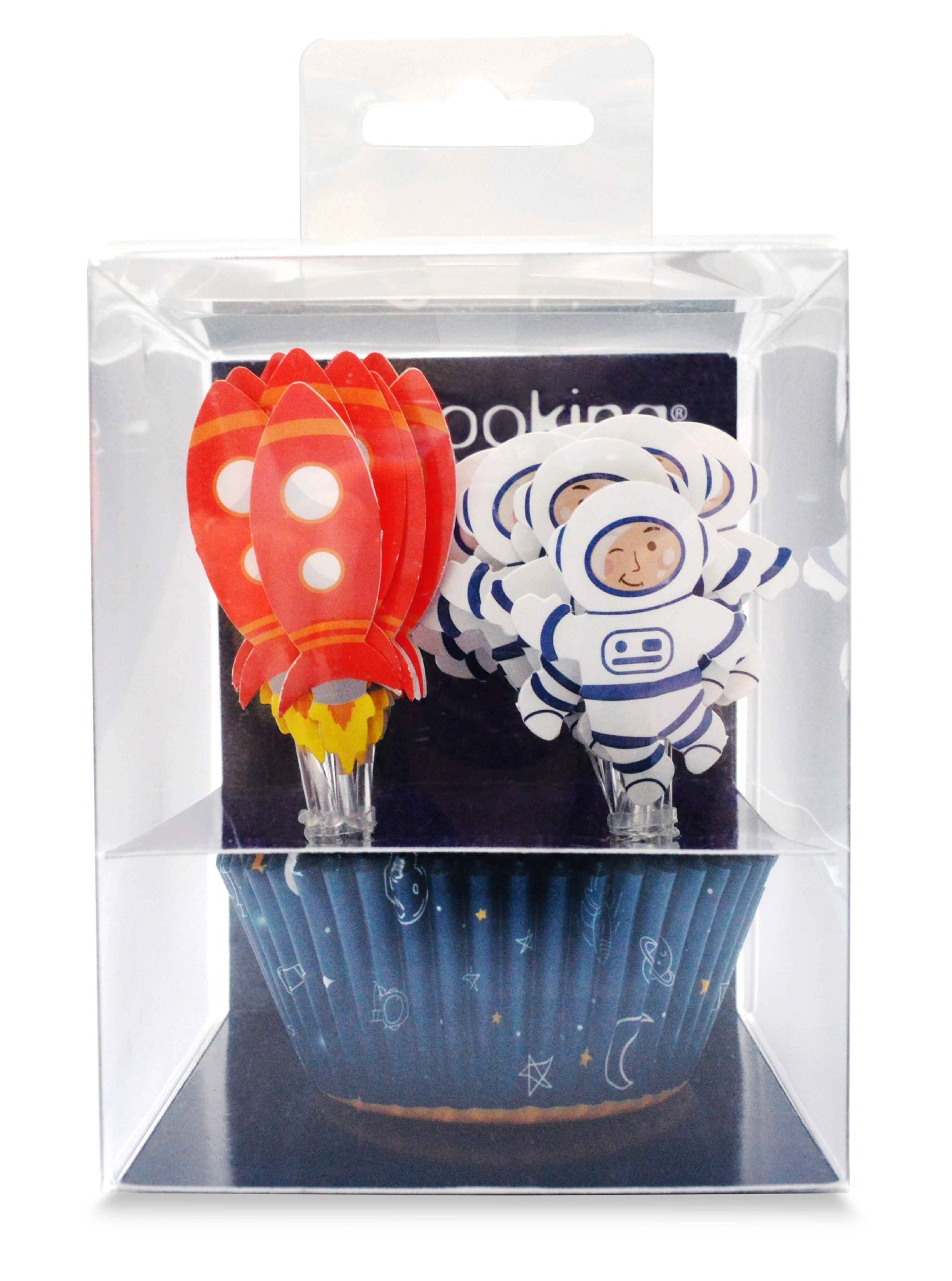 Bild von Scrap Cooking - 24 Muffinförmchen u. 24 cake toppers Space