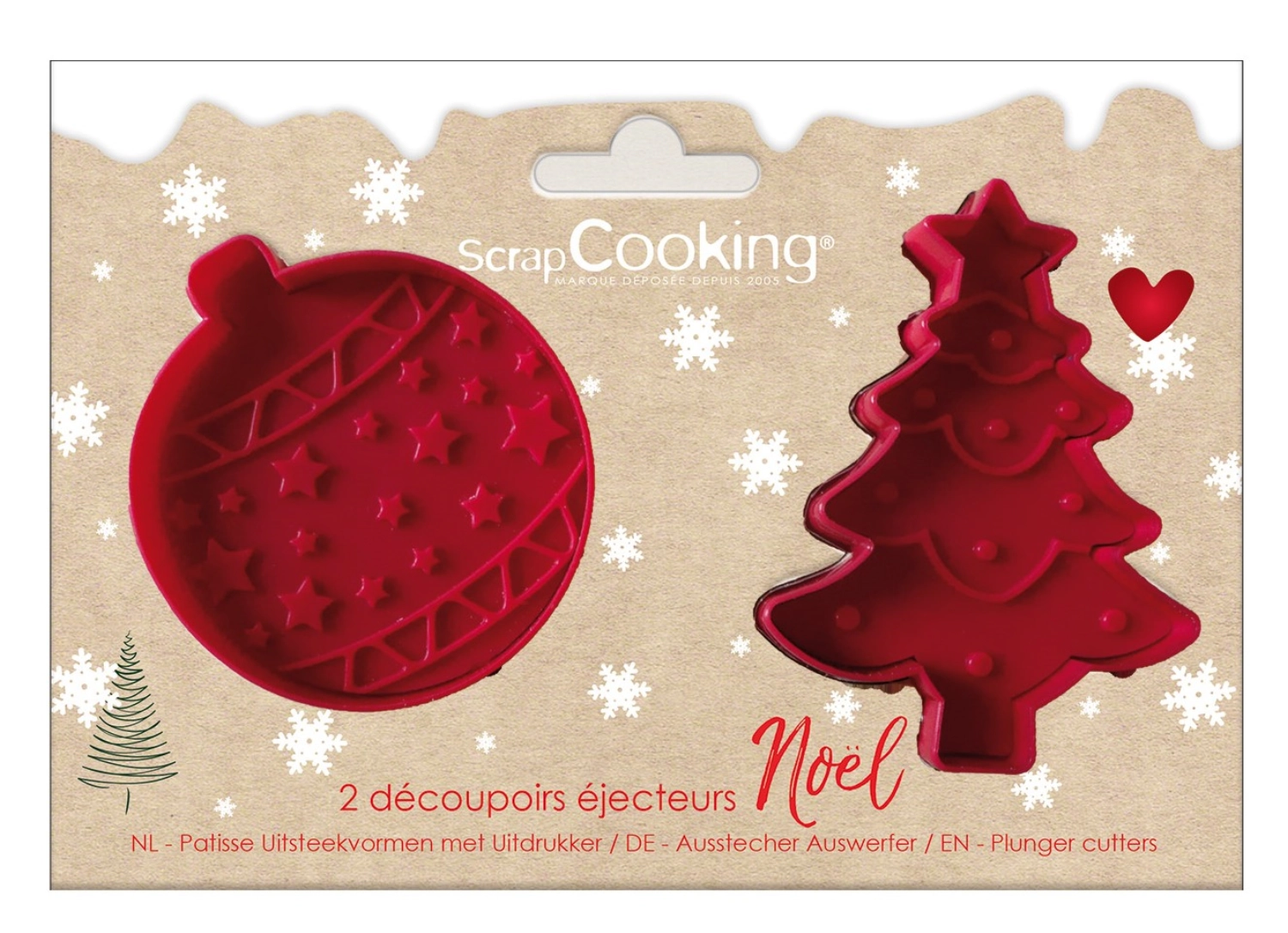 Bild von Scrap Cooking - 2er Set Ausstecher Weihnachten Kugel und Tannenbaum