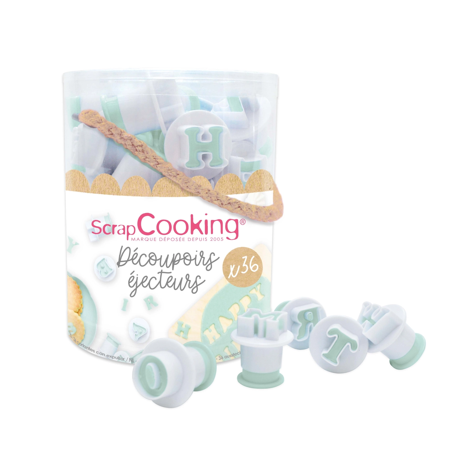 Bild von Scrap Cooking - 36-tlg. Set Stempelschneider Buchstaben und Zahlen
