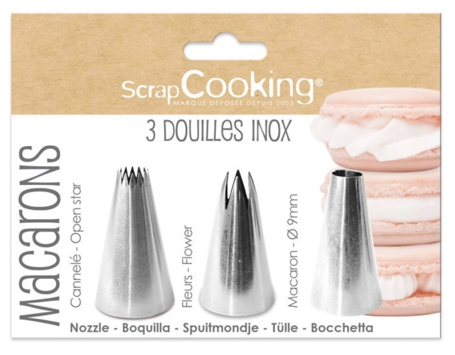 Bild von Scrap Cooking - 3er Set Edelstahltüllen Macarons