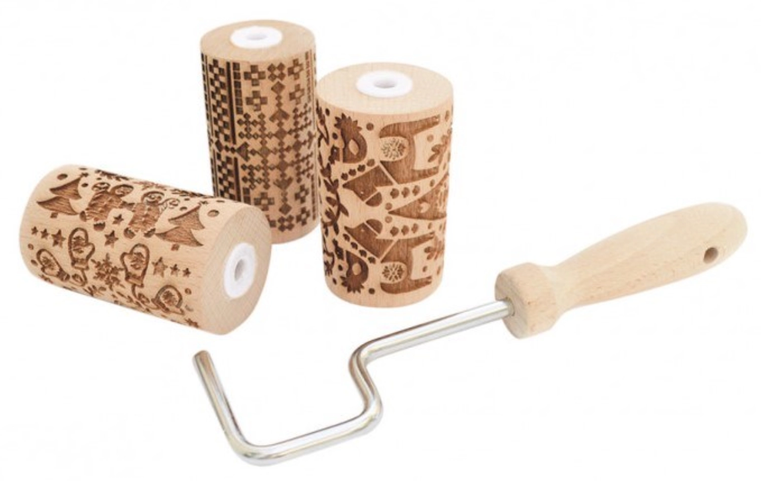 Bild von Scrap Cooking - 3er Set Teigrollen mit Prägung Weihnachten