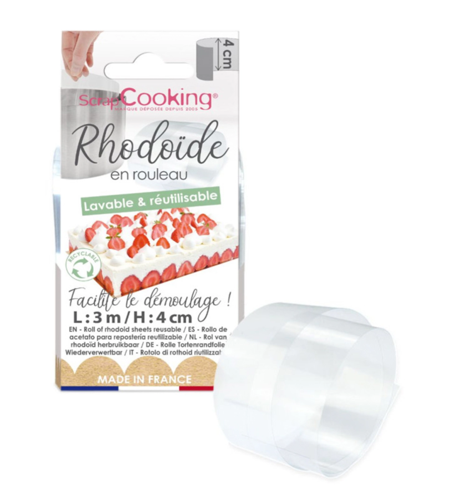 Immagine di Scrap Cooking - 3nastro in plastica per dessert H 4 cm