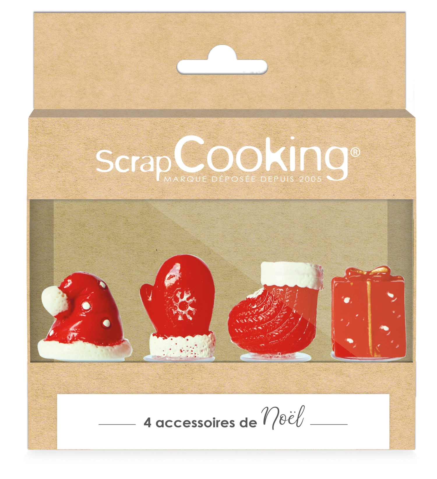 Bild von Scrap Cooking - 4er Set Tortendeko Weihnachten Handschuhe Kunstharz